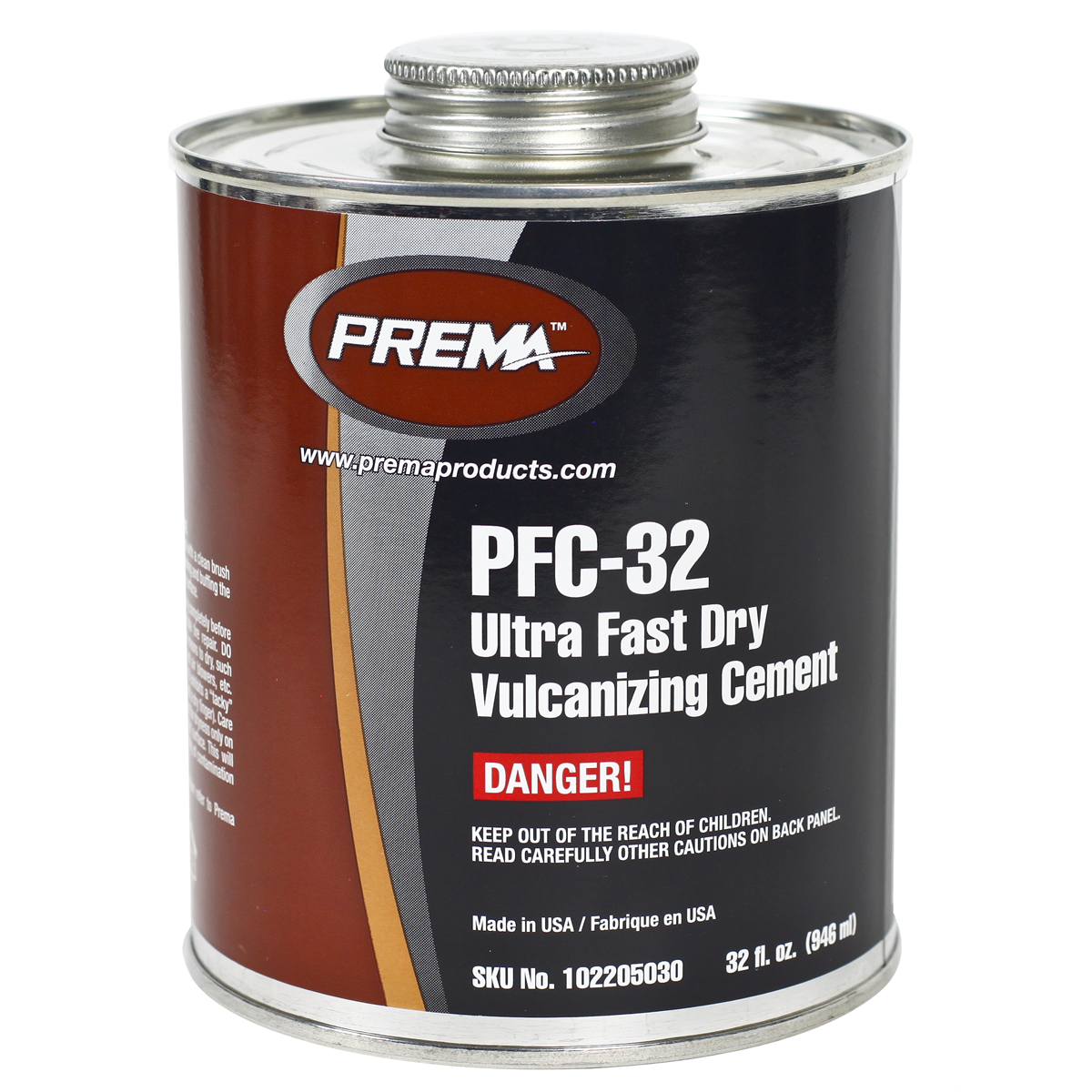 PREMA Ultra Fast Dry Vulcanizing Cement 32 fl. Oz Can 10 Count