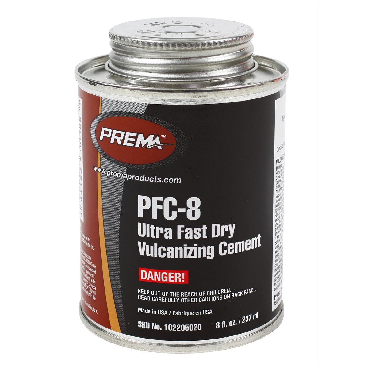 PREMA Ultra Fast Dry Vulcanizing Cement 8 fl. Oz Can 10 Count