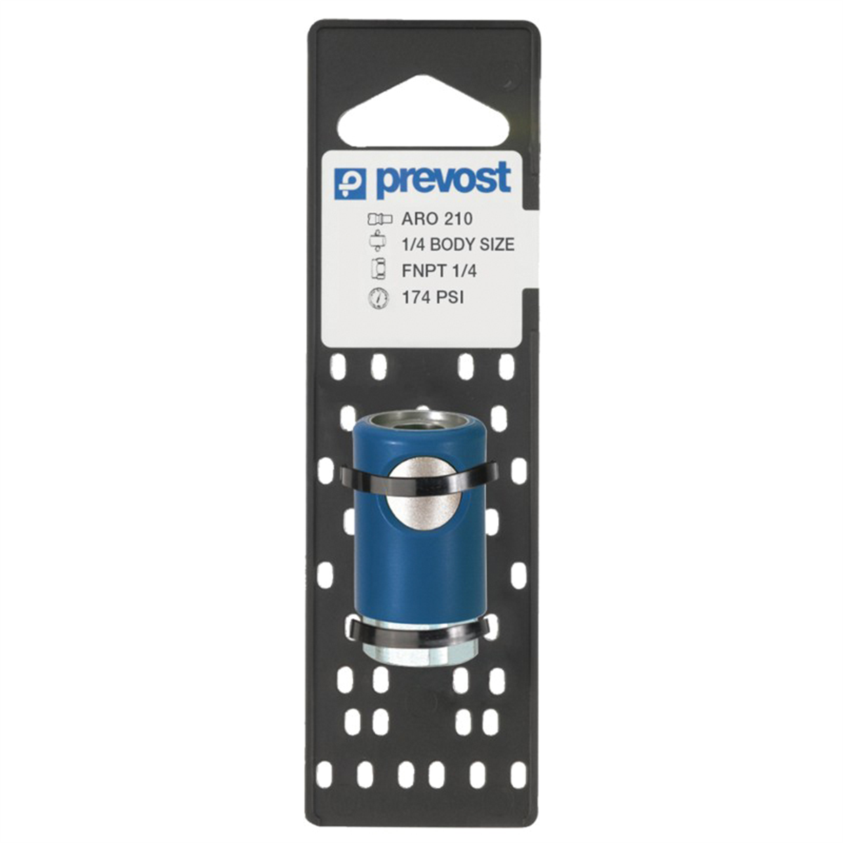 Prevost ARC 061201CP Aro 210 Interchange Silicone-Free Regular Quick Coupler on Plate, 1/4 in, FNPT, Stainless Steel