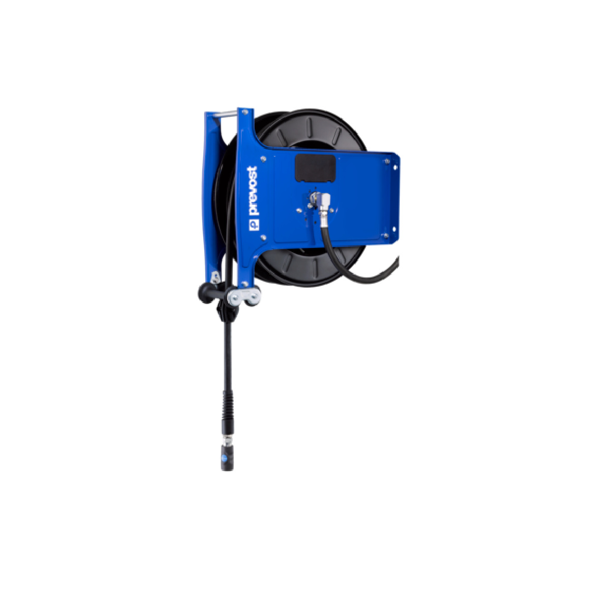 Prevost DMO 1015US Automotive Open Hose Reel - 3/8-Inch Rubber Hose, 49.21 ft