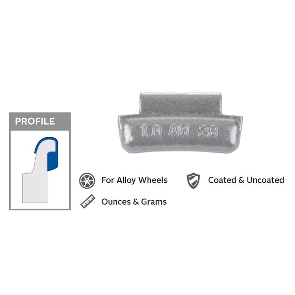 Wegmann Automotive 2.5 Oz Lead Coated Clip-on Awn Red Series Wheel Weight (box Of 25)
