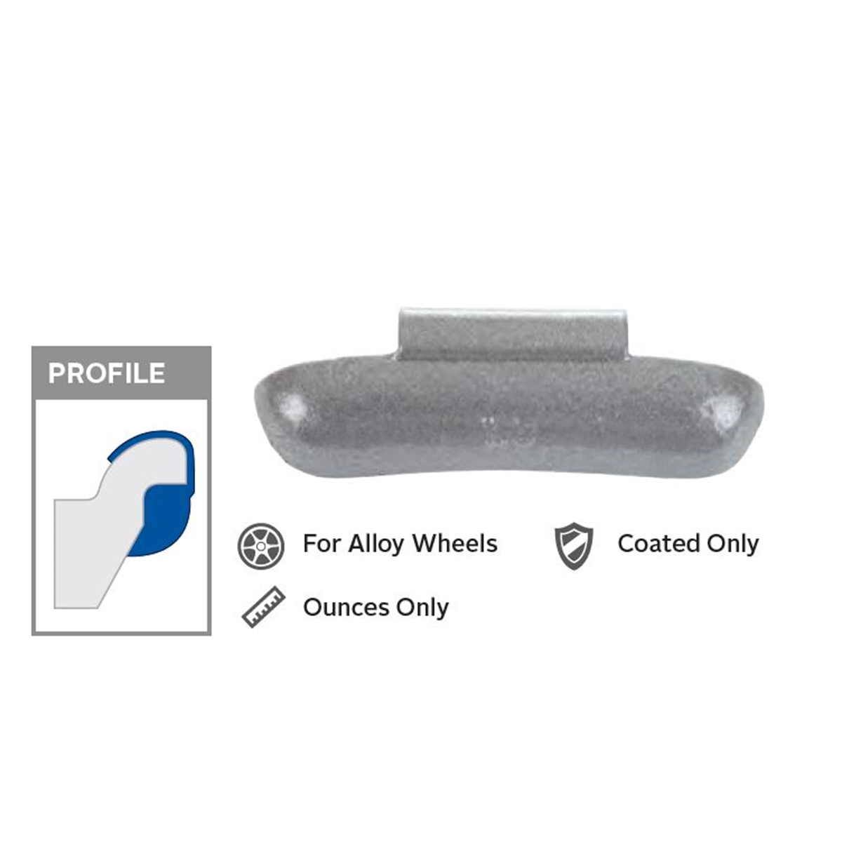 Wegmann Automotive 2.5 Oz Lead Coated Clip-on Lh Purple Series Wheel Weight (box Of 25)