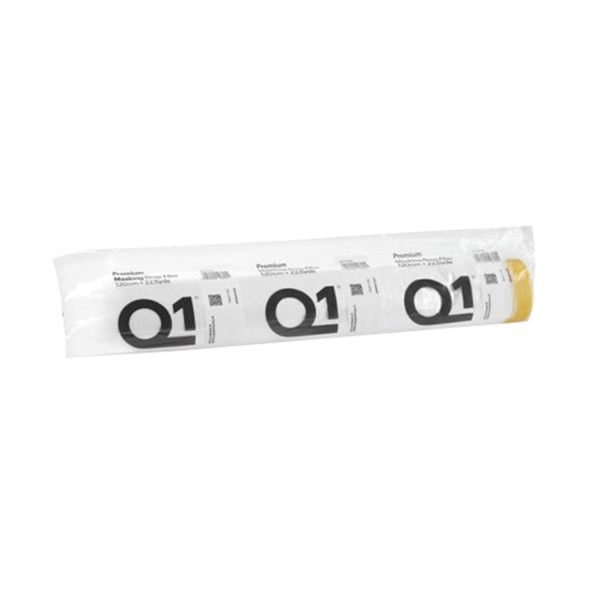 PPM Q1 Products MDF02120 Premium Masking Drop Film, 25 yd L x 120 cm W, HDPE, Sun Yellow (Tape), Clear (Film)