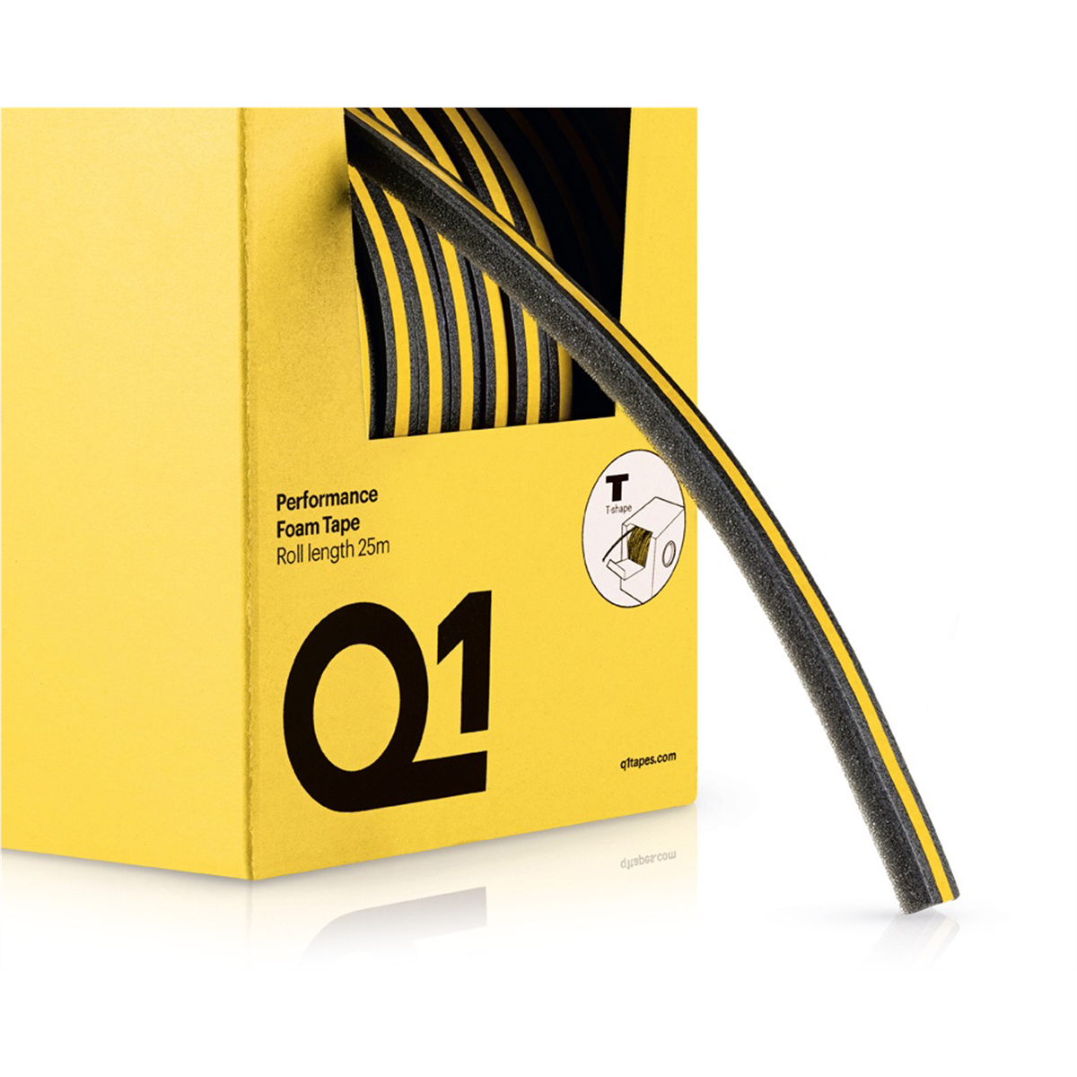 PPM Q1 Products SE02 Performance Foam Masking Tape, 25 m L x 11 mm W x 10 mm THK