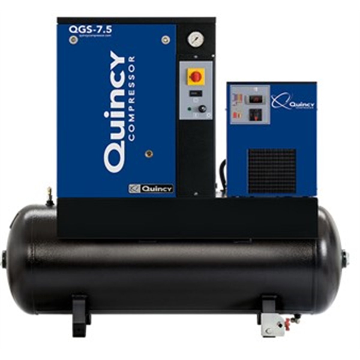 Quincy Compressors 7.5 HP 60 Gallon Rotary Screw Air Compressor with Dryer 230V 1PH - Model QGS7.5HPD1