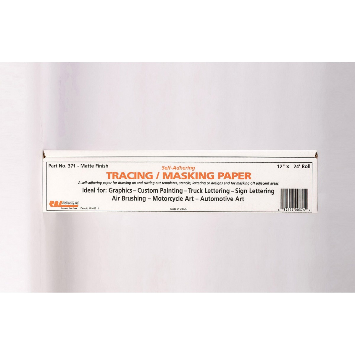SELF ADHERE TRACK/MASK PAPER 12"X24'ROLL MATTE FIN