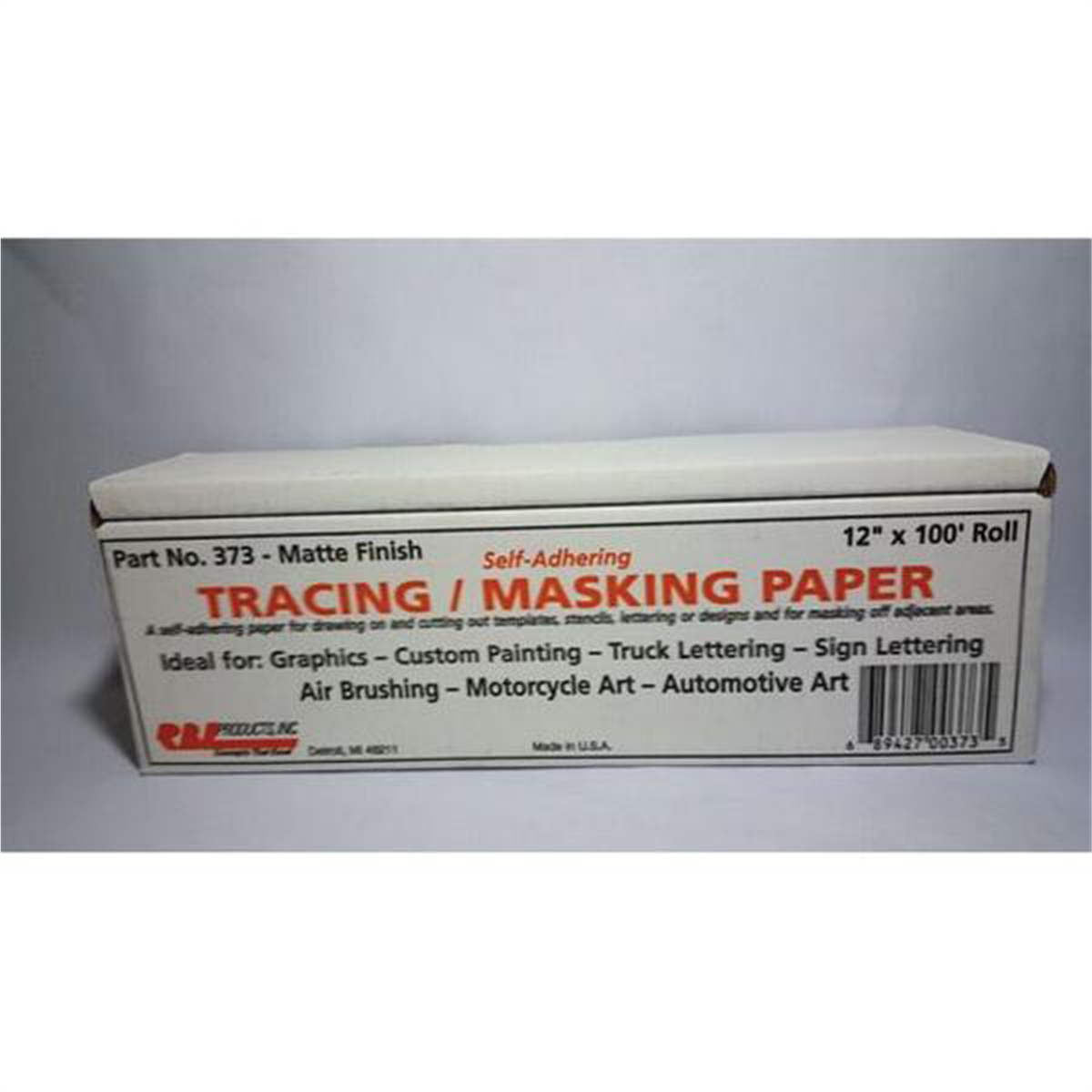 RBL Products 373 Self-Adhering Tracing/Masking Paper Roll, 12 in W x 100 ft L