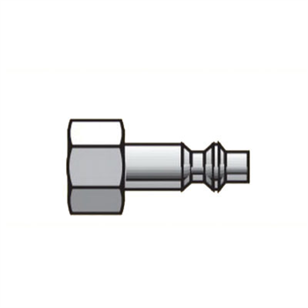 RBL Products Cock 'n Lock 612 Euro-Style/M-Style Ported Plug, 1/4 in, FNPT
