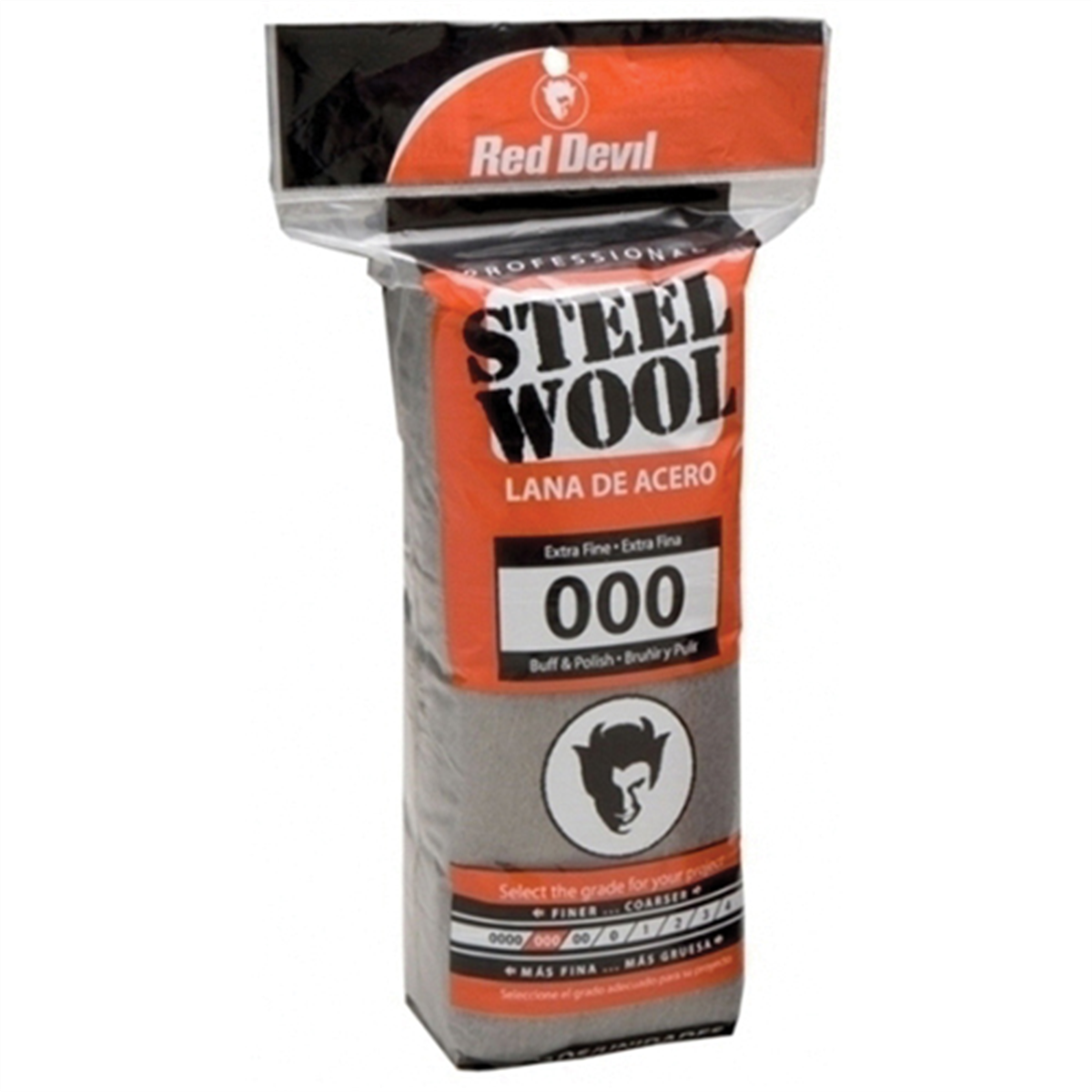 Red Devil Inc 0311 Buff and Polish Abrasive Wool, #000, Extra Fine Grade, Steel