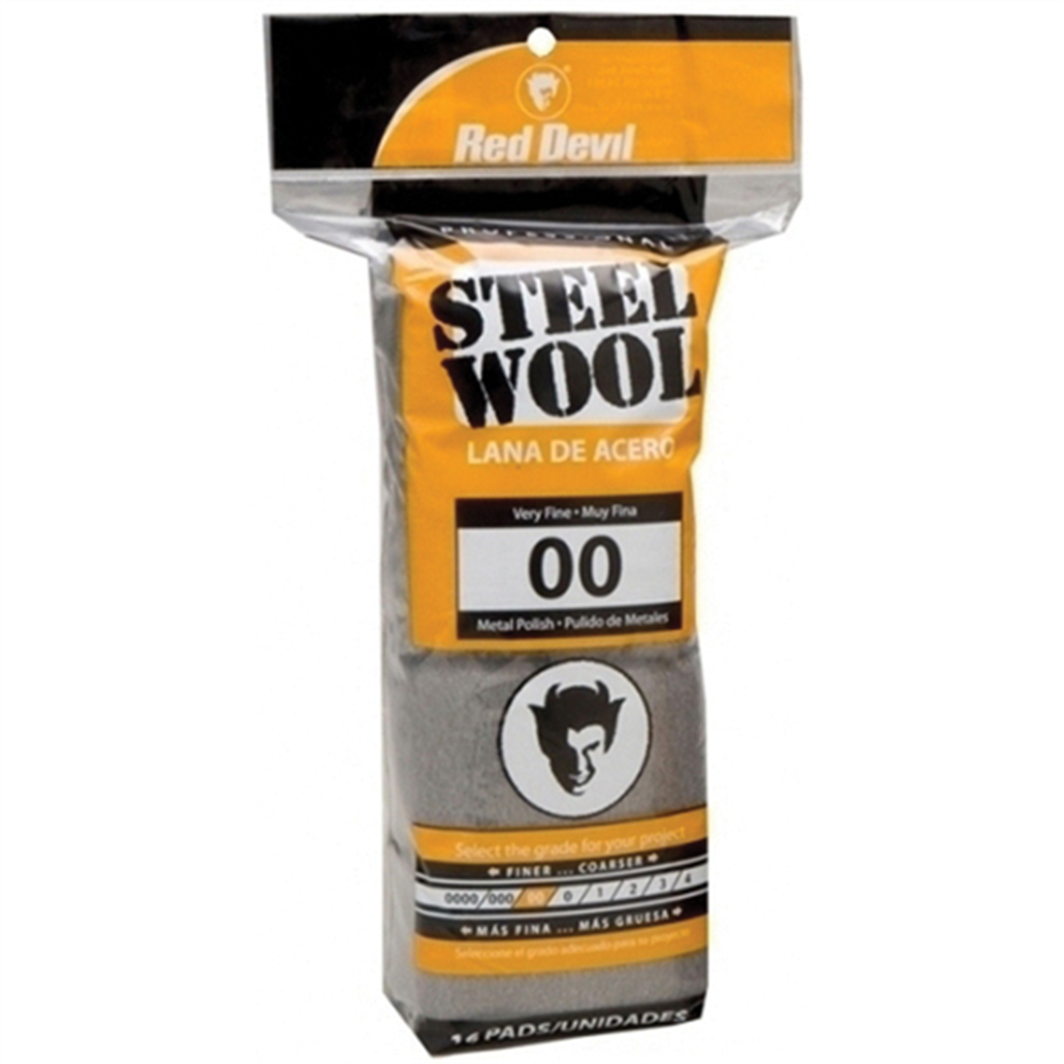 Red Devil Inc 0312 Metal Polish Abrasive Wool, #00 Grade, Steel
