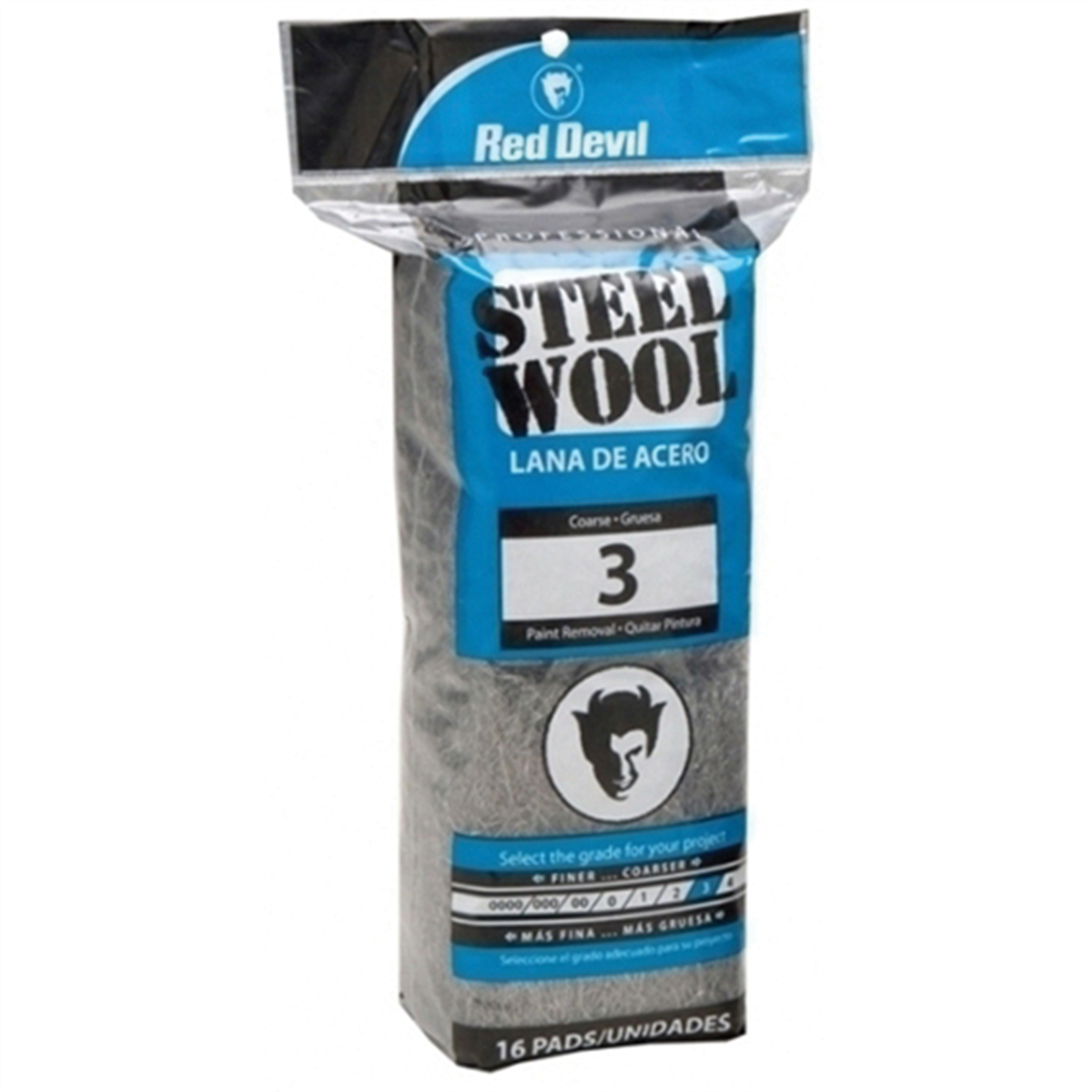 Red Devil Inc 0316 Paint Varnish Removal Abrasive Wool, #3 Grade, Steel