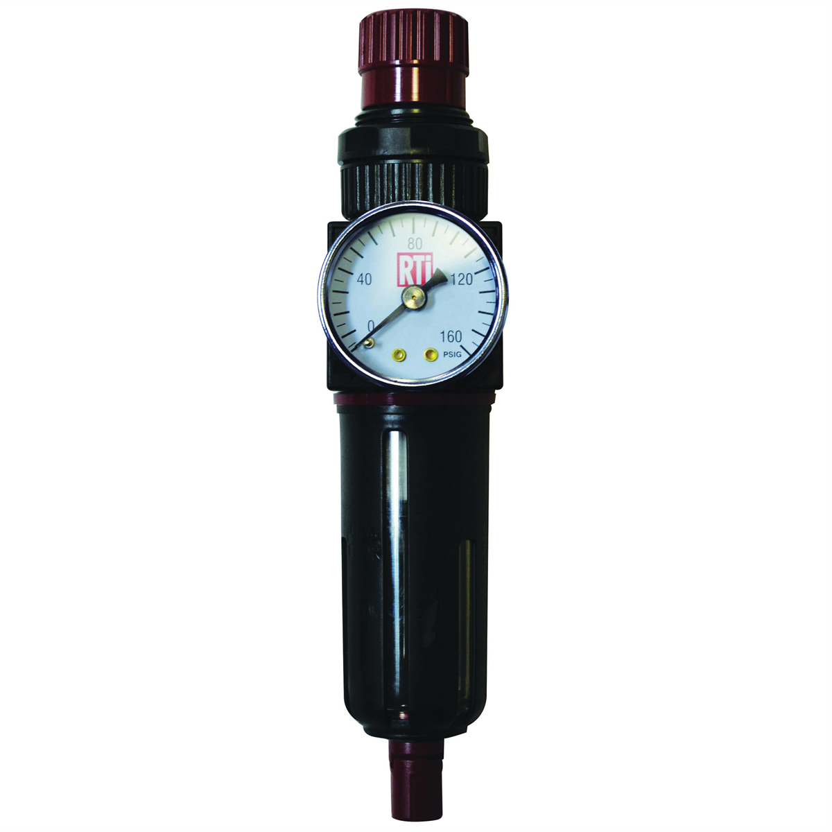 Reading Technologies  FR250-G Filter/Regulator, 1/4 in Inlet/Outlet, 30 scfm, 5 um, 120 deg F Maximum, 230 psig Maximum Supply