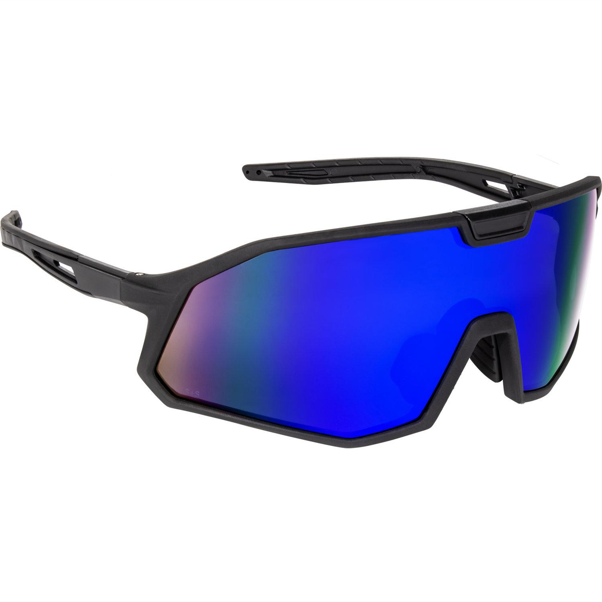 S.A.S./Survivair VX12 Safety Eyewear - Black frame - Blue Mirror Lens
