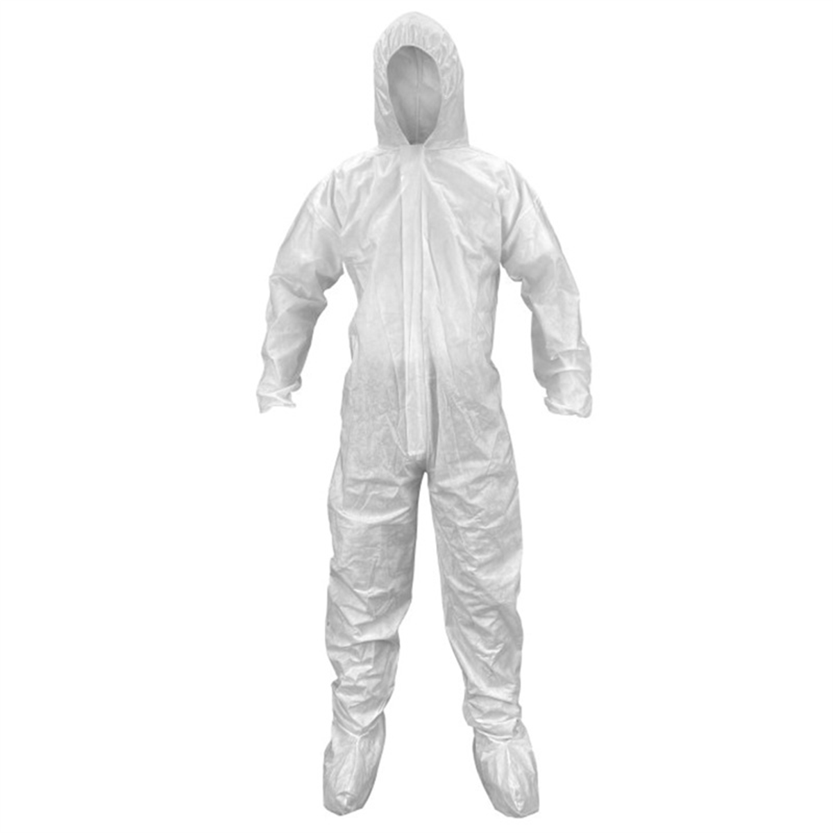 S.A.S. Survivair  6974 General Purpose Hooded/Booted Coverall, X-Large, Polypropylene, White, Concealed Zipper