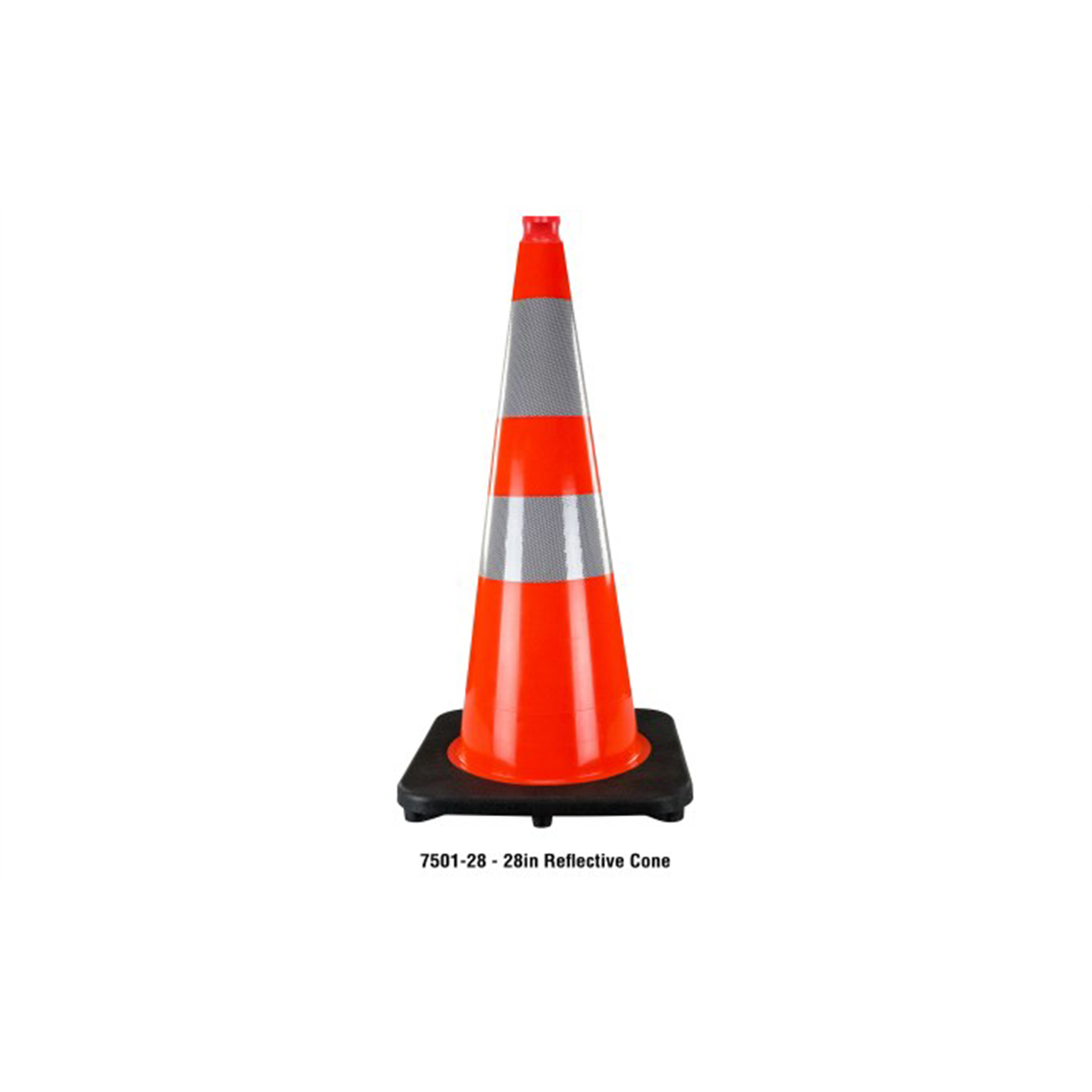 SAS Safety Traffic Cone Orange PVC 28-inch Reflective
