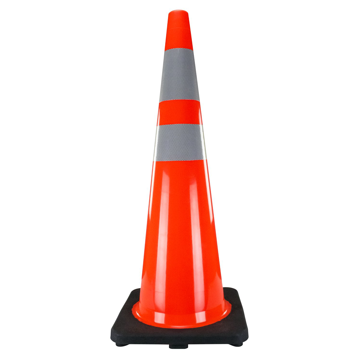 SAS Safety Traffic Cone Solid Orange with Reflective Collar - 36"