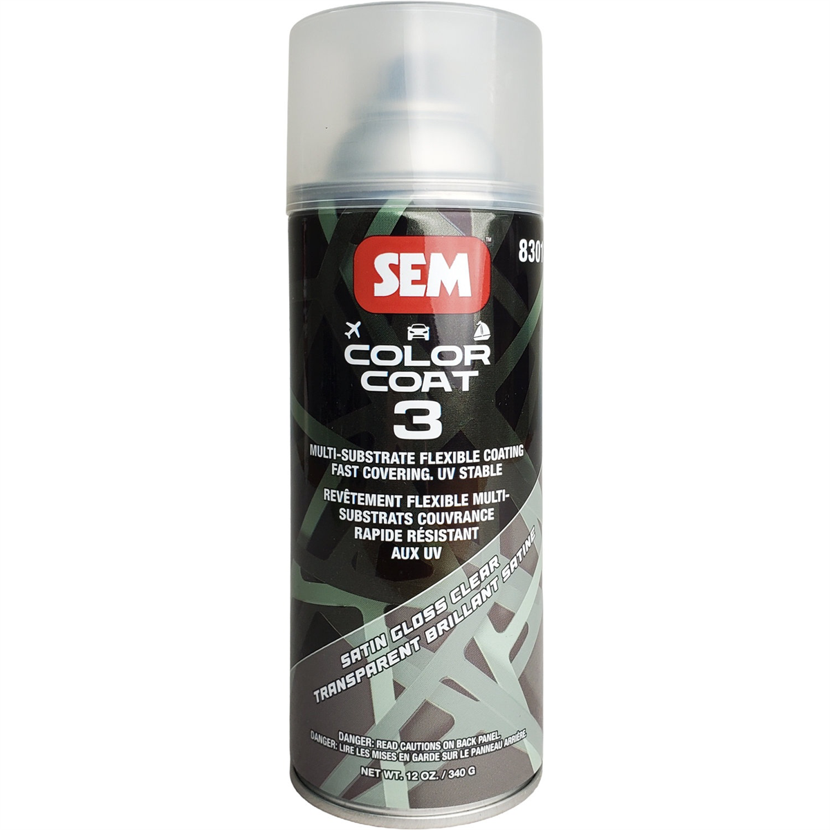 Sem Paints Color Coat 3 Satin Gloss Clear 16 Oz Aerosol