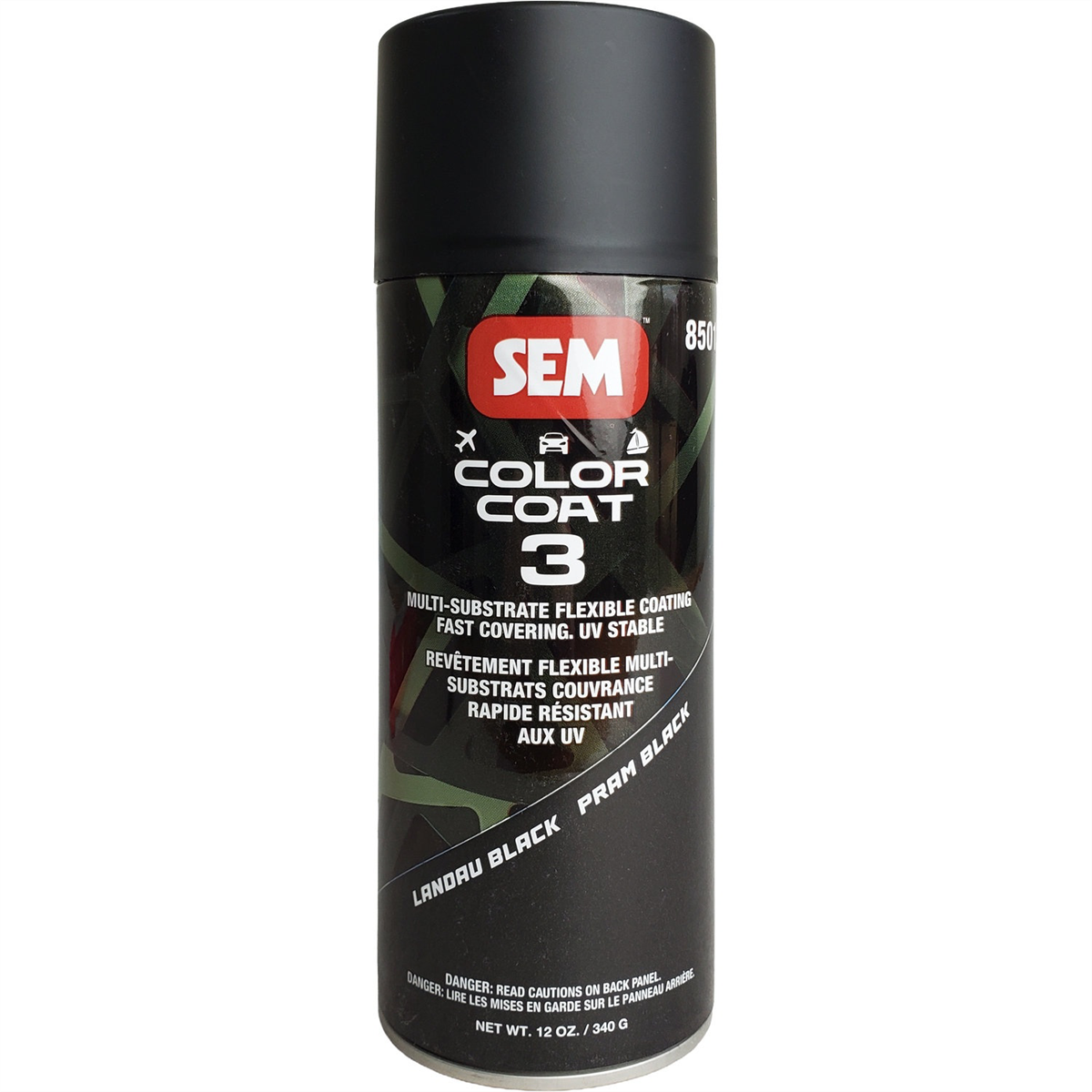 Sem Paints Color Coat 3 Landau Black 16 Oz Aerosol