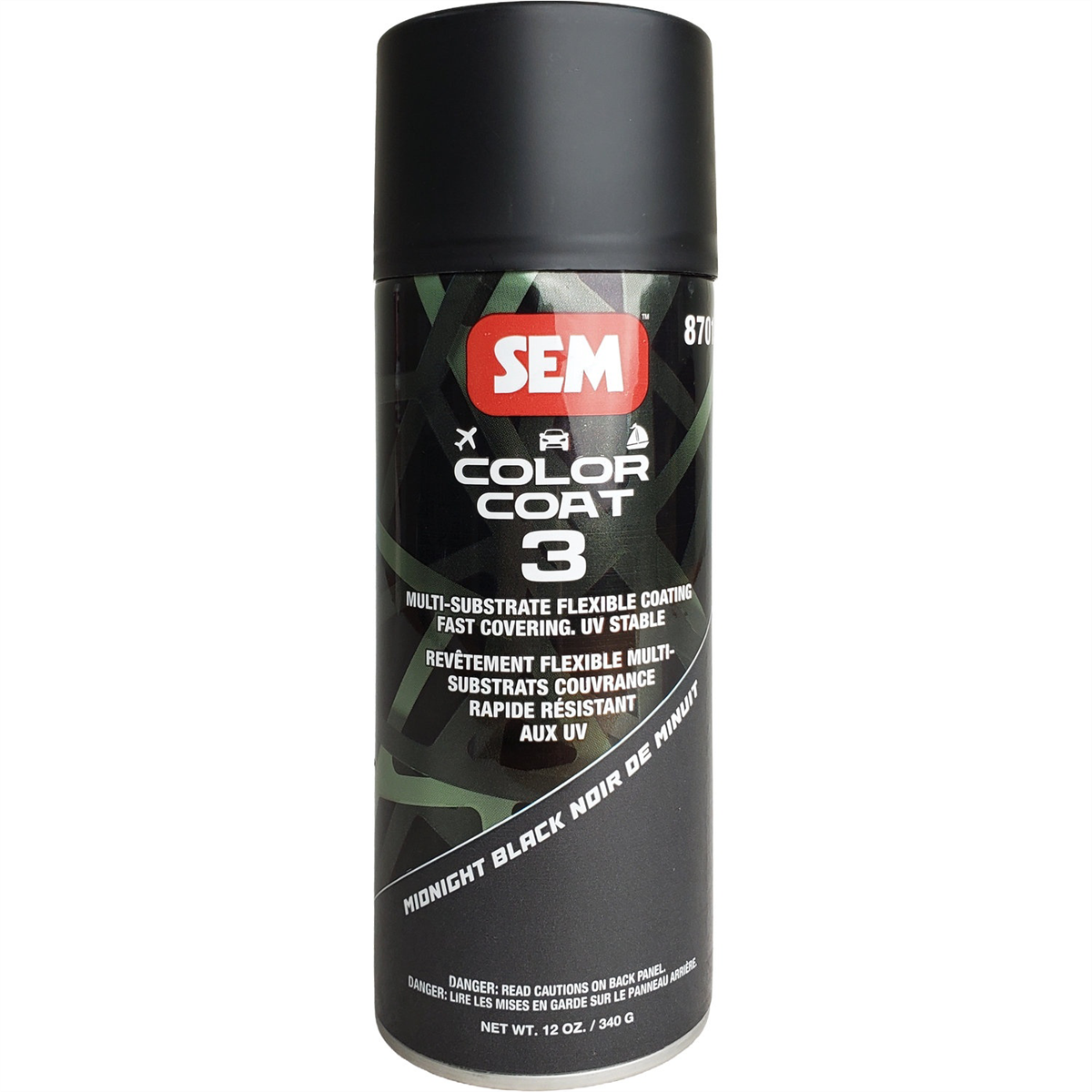 SEM Paints Color Coat 3 Midnight Black 16 oz Aerosol