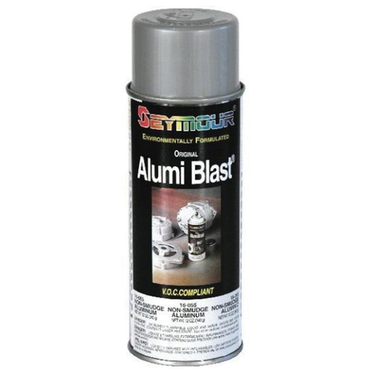 Seymour 16-055 Spray Paint, 16 fl-oz Aerosol Can, California Alumi Blast, 15 sq-ft Coverage