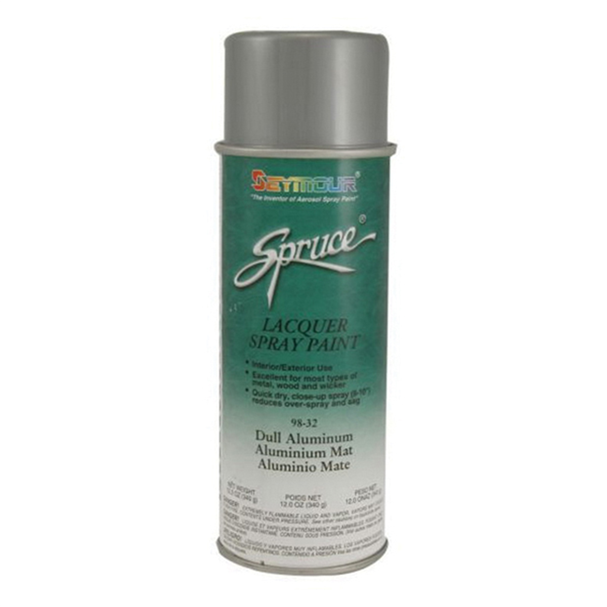Seymour Spruce 98-32 Fast Drying Metallic Spray Paint, 16 fl-oz Aerosol Can, Aluminum, 15 sq-ft Coverage