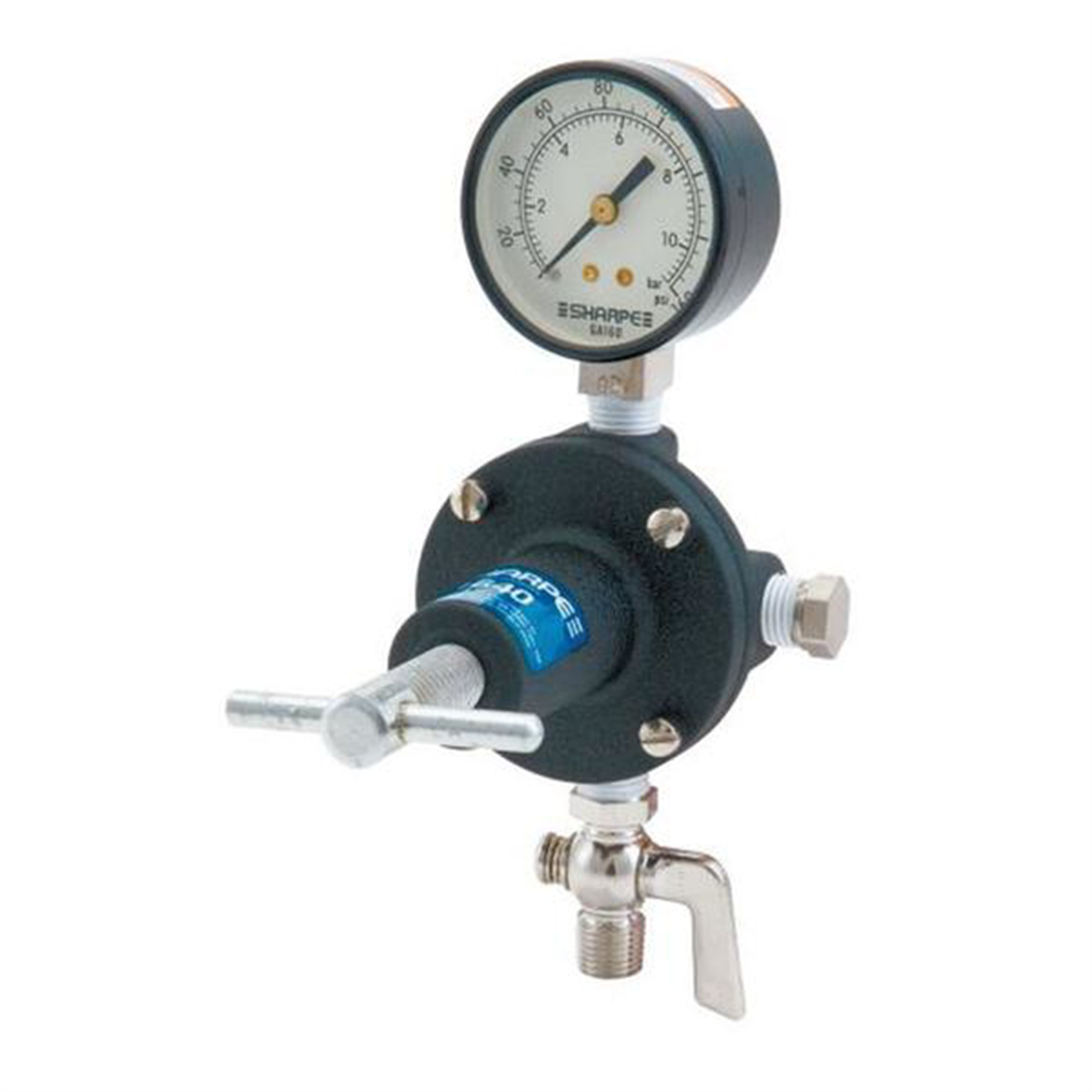 Sharpe Mfg. Co. 1620 Air Pressure Regulator Assembly, 3/8 in FNPSM Inlet x 1/4 in FNPSM Outlet, 50 cfm