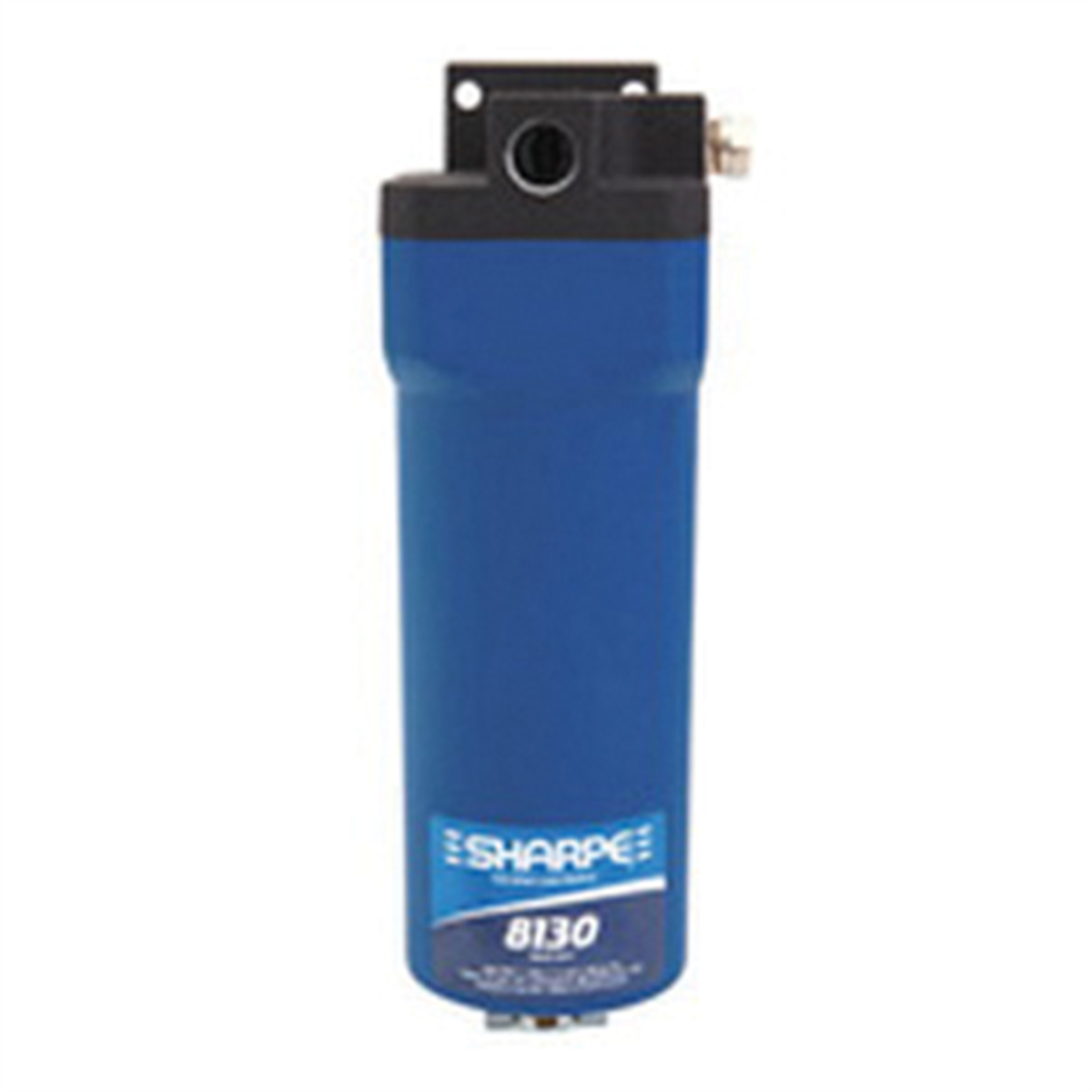 Sharpe Mfg. Co. 8130 Air Filter, 1/2 in NPT Inlet x 3/8 in NPT and 1/4 in NPT Plugged Port, 75 cfm, 5 um