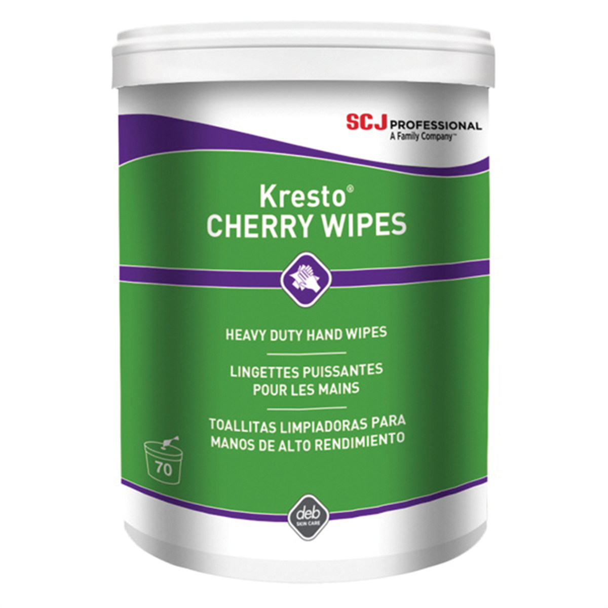 Stockhausen ATP KCW70W Hand Cleaning Hand Cleaning Wipe, 70 ct Canister, Red, Fragrant