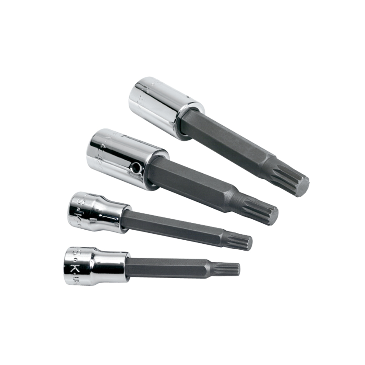 S K Hand Tools Socket Set Triple Square Bit 4pc