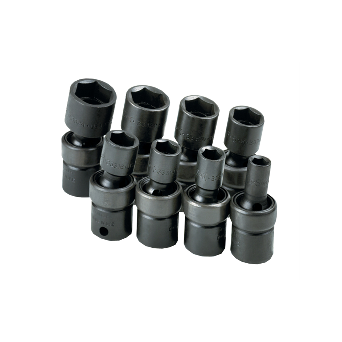S K Hand Tools Socket Set Impact Flex 3/8in. Dr 8pc Std 6 Point