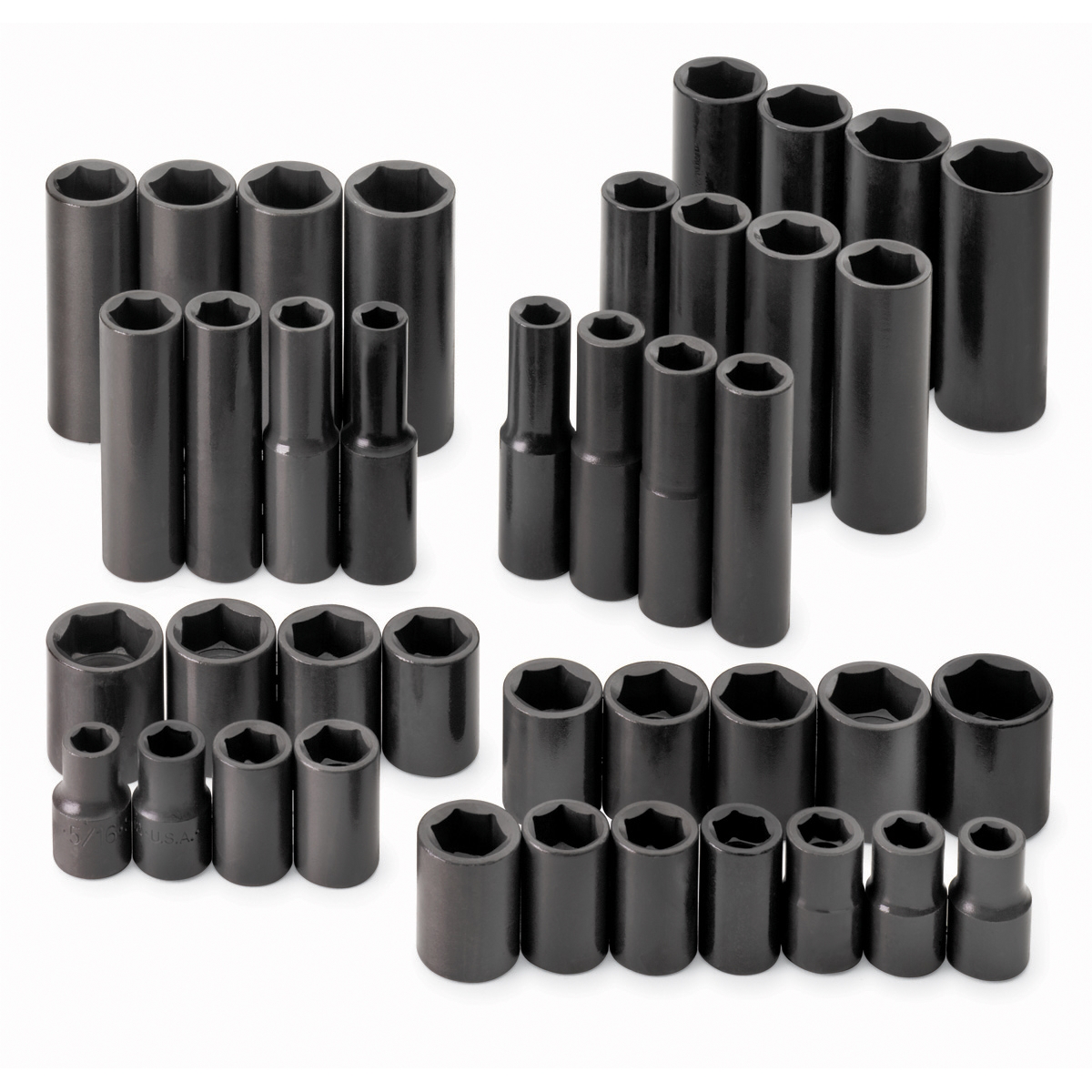 S K Hand Tools Socket Set Imp 3/8dr 40 Pc. 6pt