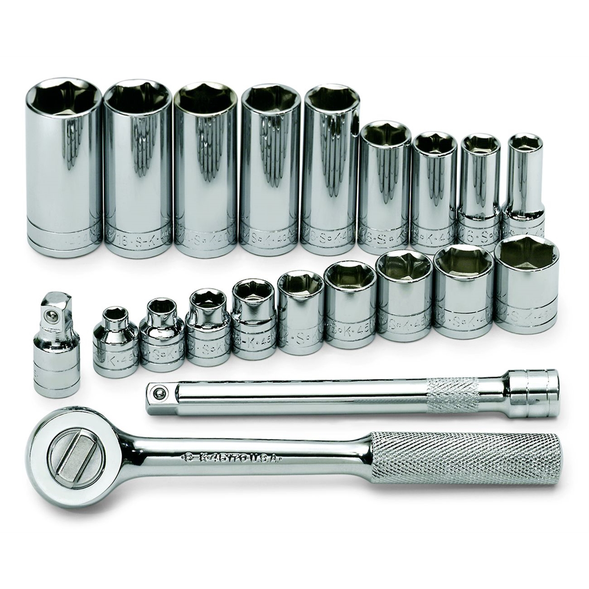 S K Hand Tools Set Skt 3/8dr 6pt Fr21pc