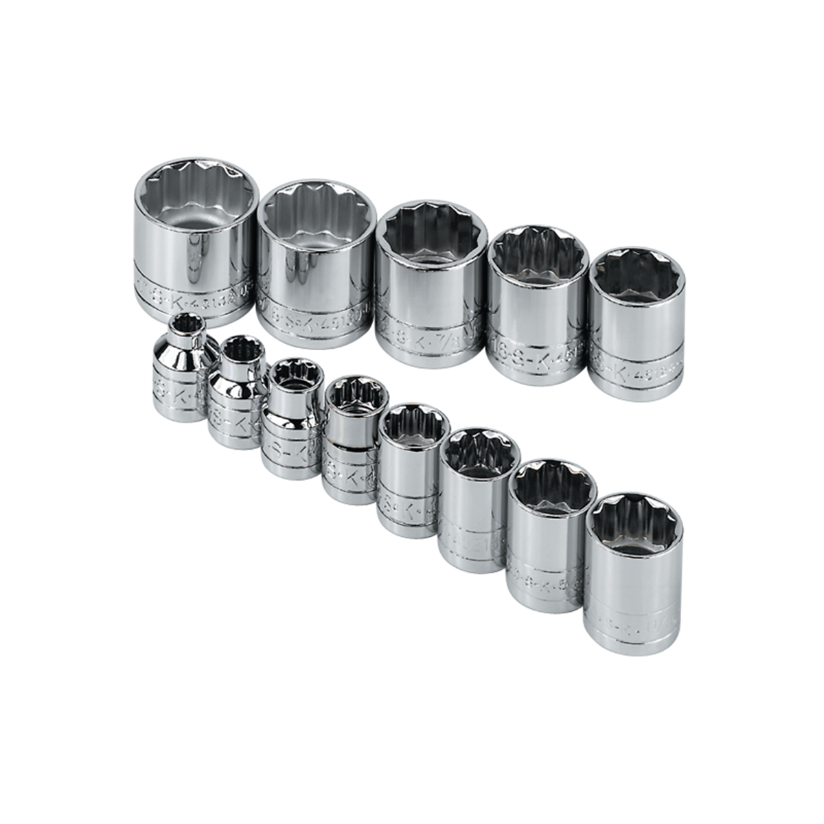 S K Hand Tools Socket Set 3/8in. Drive 13pc Sae Std 12 Point