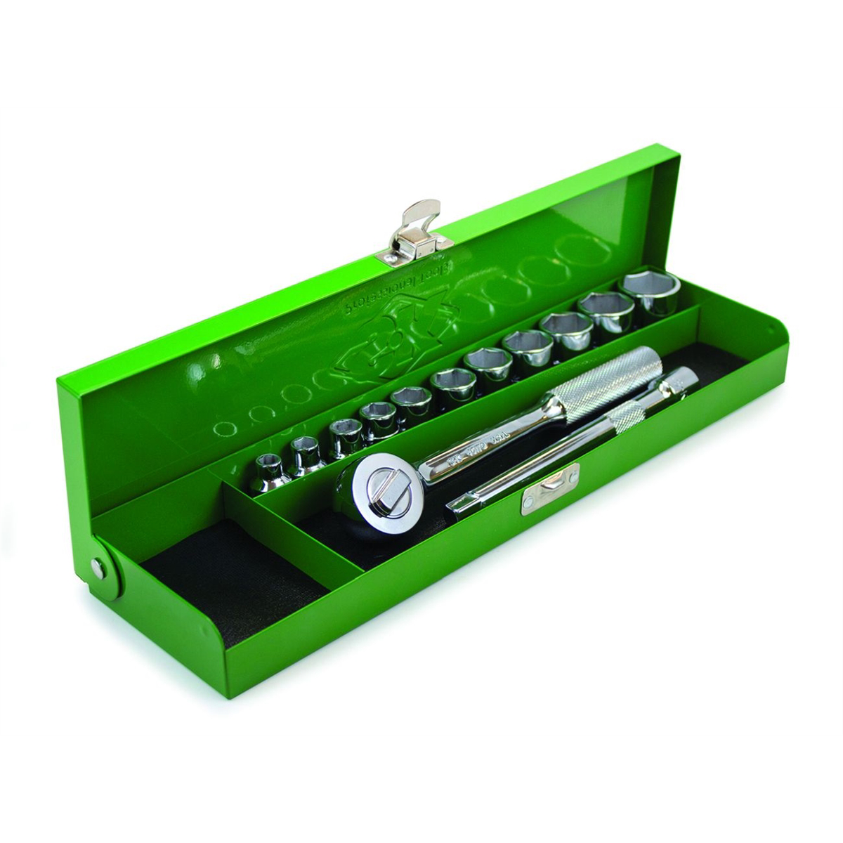 S K Hand Tools 13 Pc Metal Box 3/8dr Sae Set