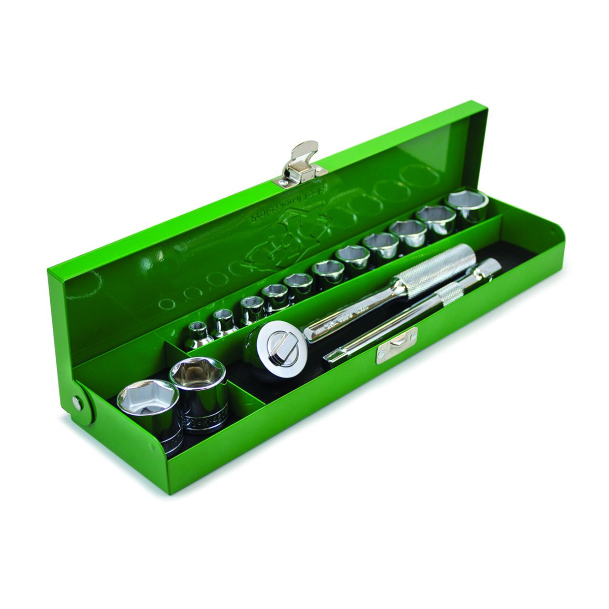 S K Hand Tools 15pc Metal Box 3/8" Sae Set