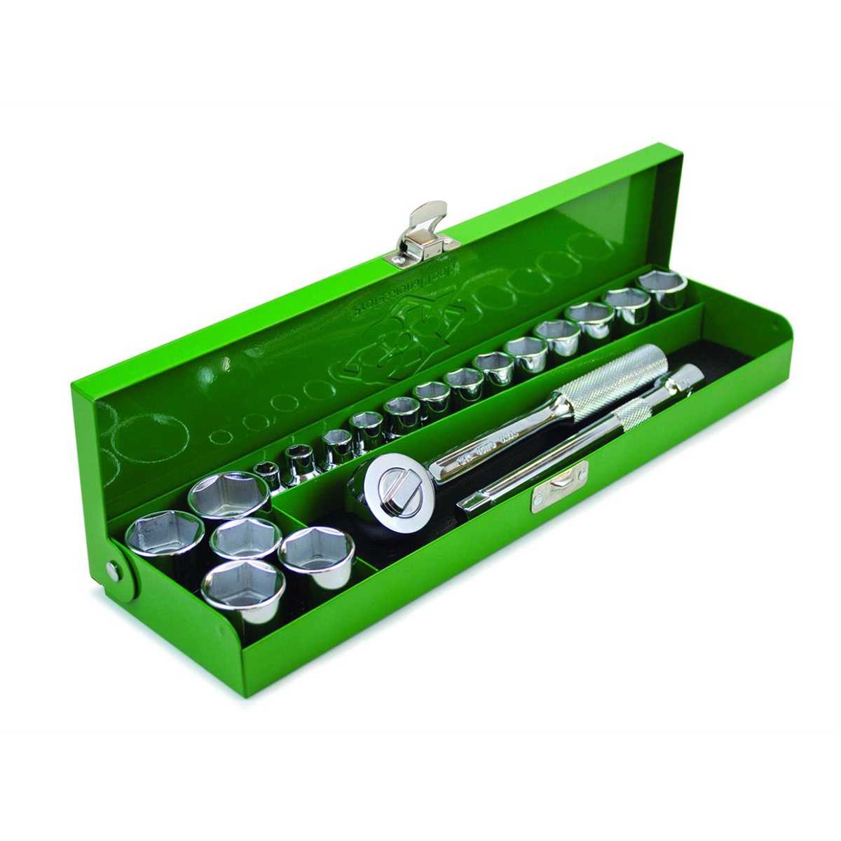 S K Hand Tools 20 Pc Metal Box 3/8dr Metric Set