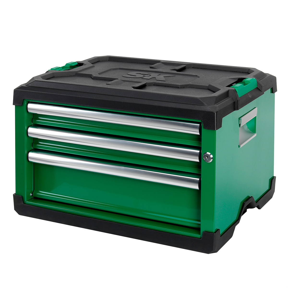 S K Hand Tools Modular Stackable Storage Tool Box, 3-drawer Steel Box: 2 Shallow, 1 Deep