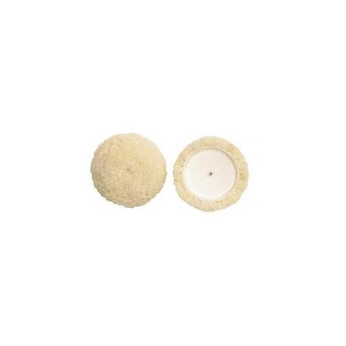 S.M. Arnold 59-335 Polishing Pad, 3-1/2 in Dia, 1/2 in THK, Loop Attachment, Wool Pad, Yellow