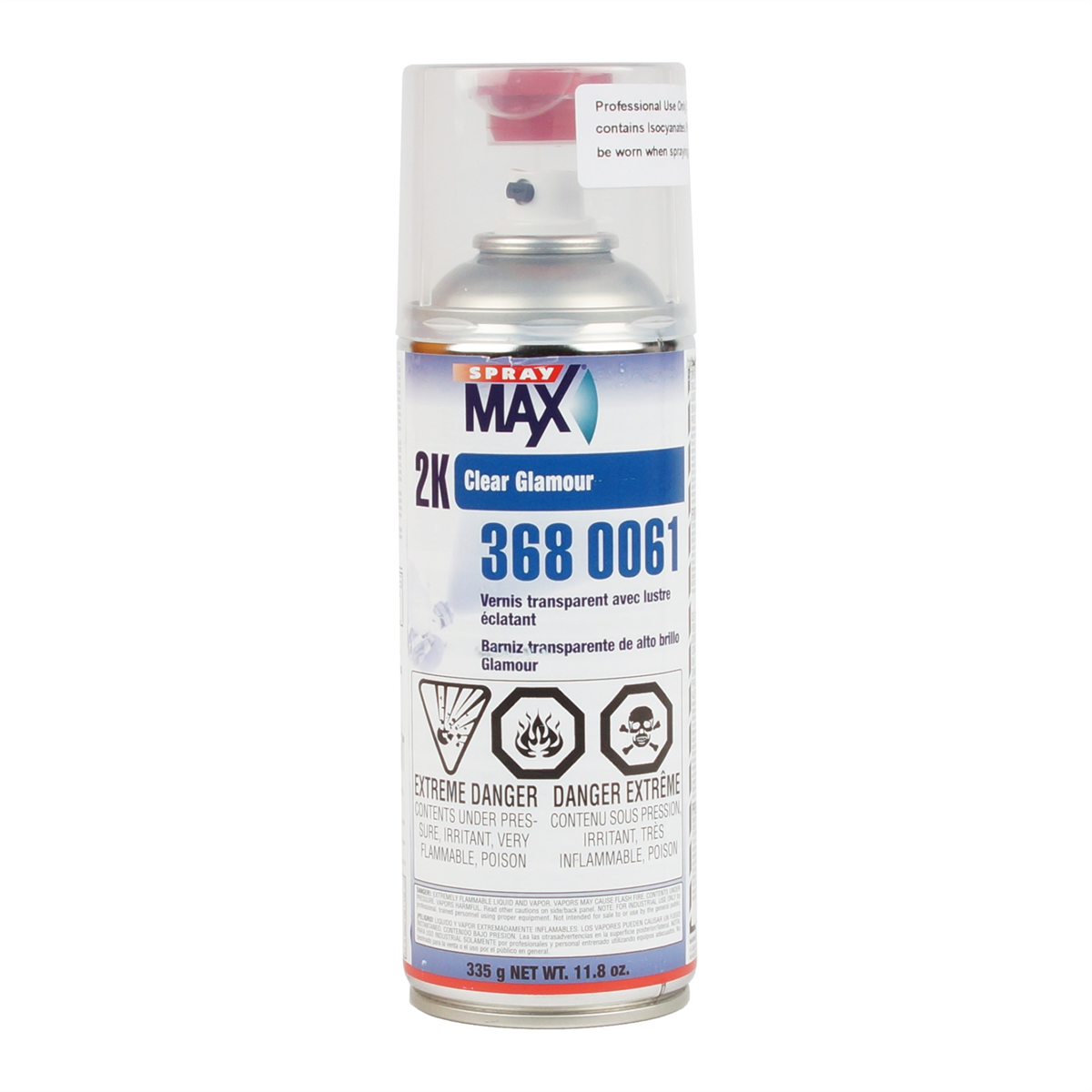 SprayMax 3680061 2K Glamour Clear Coat, 11.8 oz, High Gloss