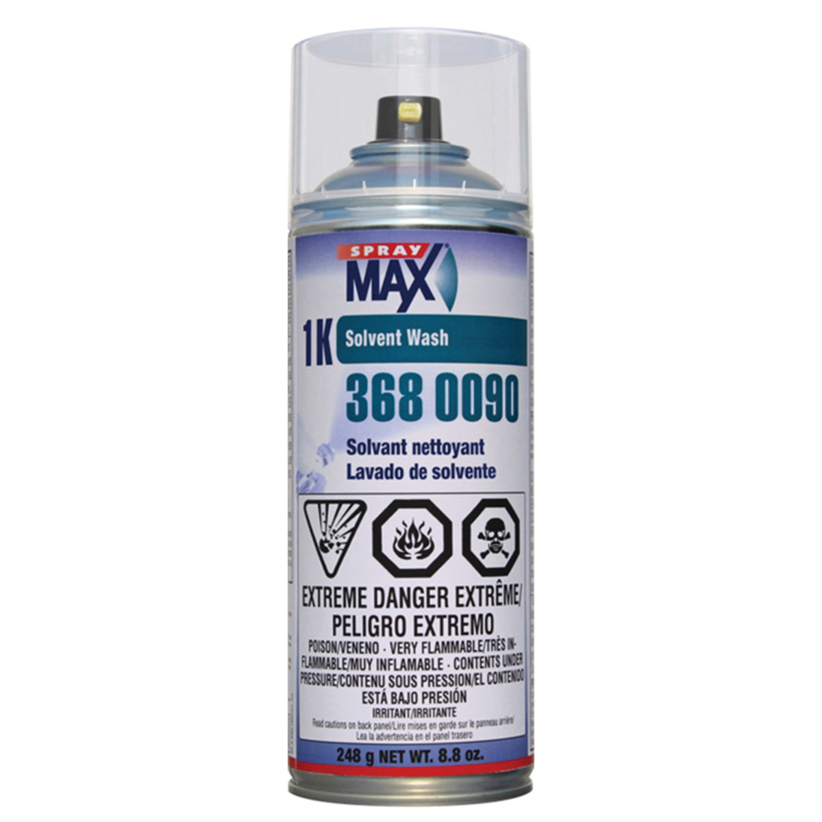 SprayMax 3680090 1K Solvent Wash, 8.8 oz Aerosol Can, Transparent, Liquid