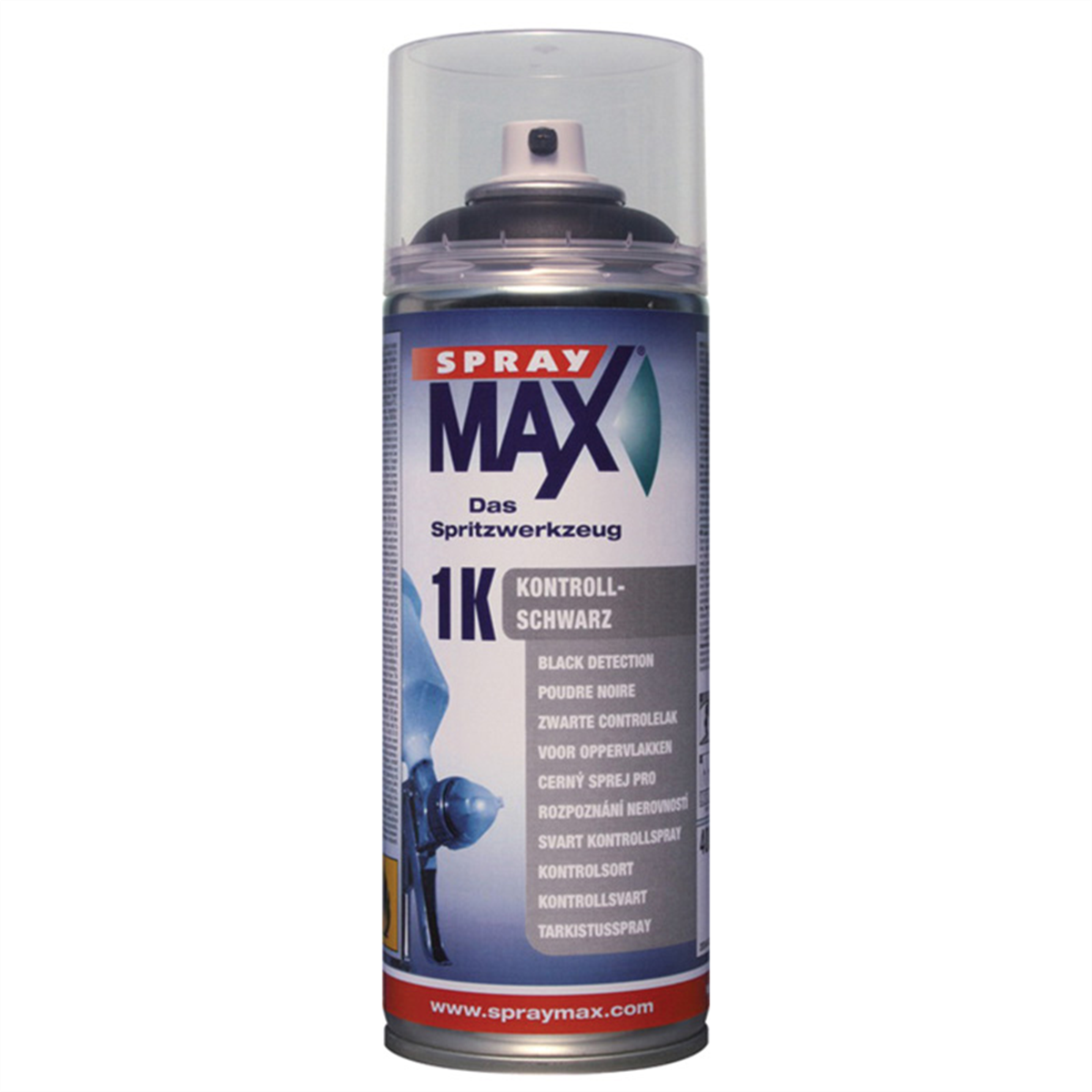 SprayMax 680100 1K Guide Coat, 400 mL Aerosol Can, Black, Gas