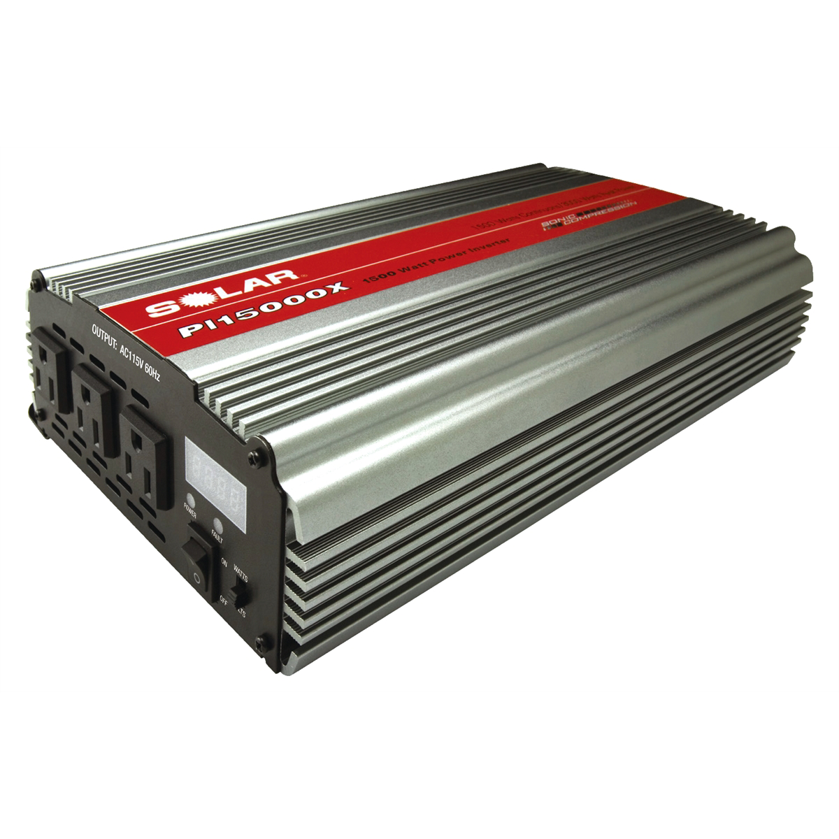 Clore Automotive Solar Pi15000x 1500w Power Inverter, Triple Outlet