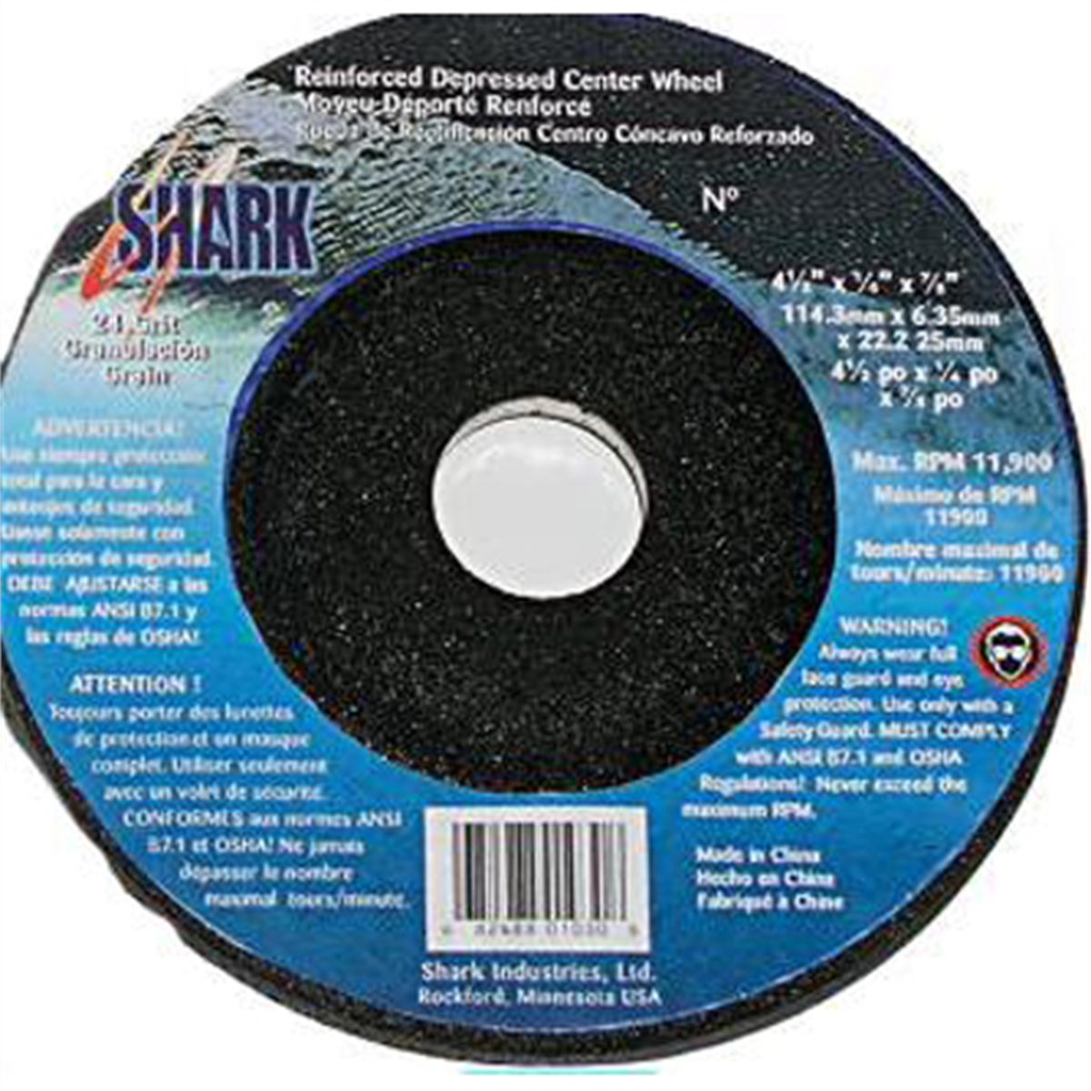 Shark Industries 4-1/2" DEPRESSED CENTER WHEELS