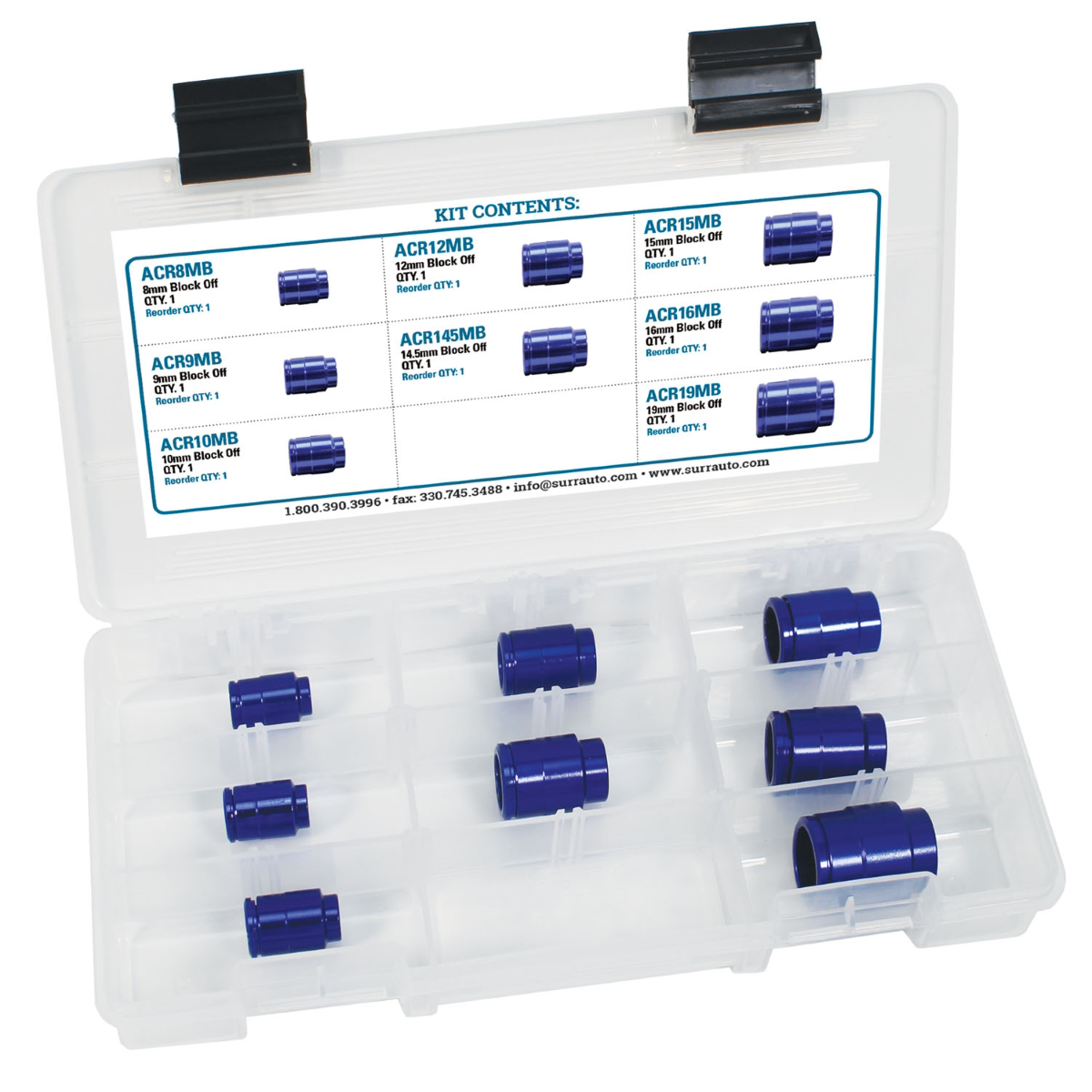 S.U.R.&R. Metric A/C Push-To-Connect Block Off Kit