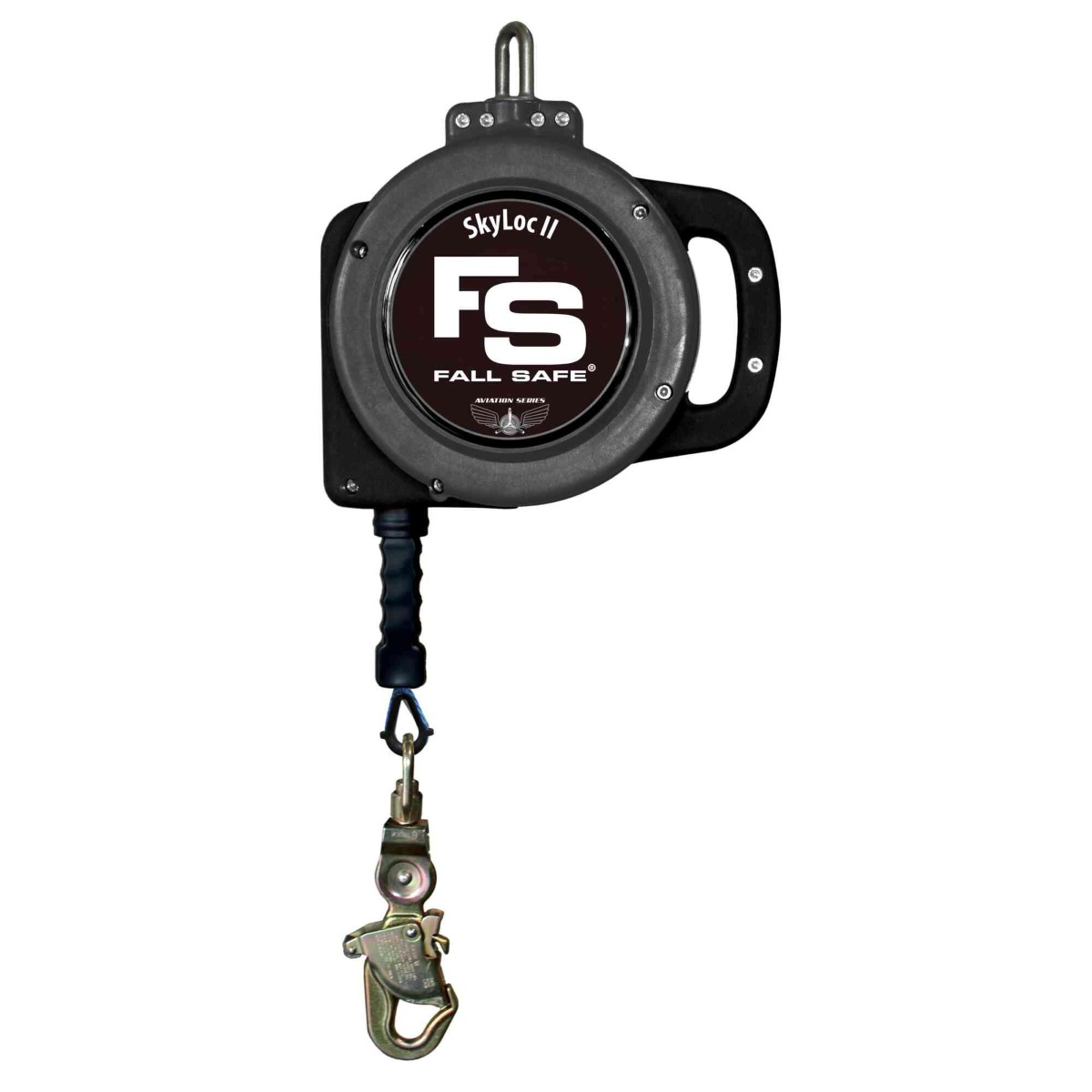 FALL SAFE Self Retracting Lifeline (SRL) - SKYLOC II SERIES - Stainless Steel - Steel Hook - Length: 50-feet