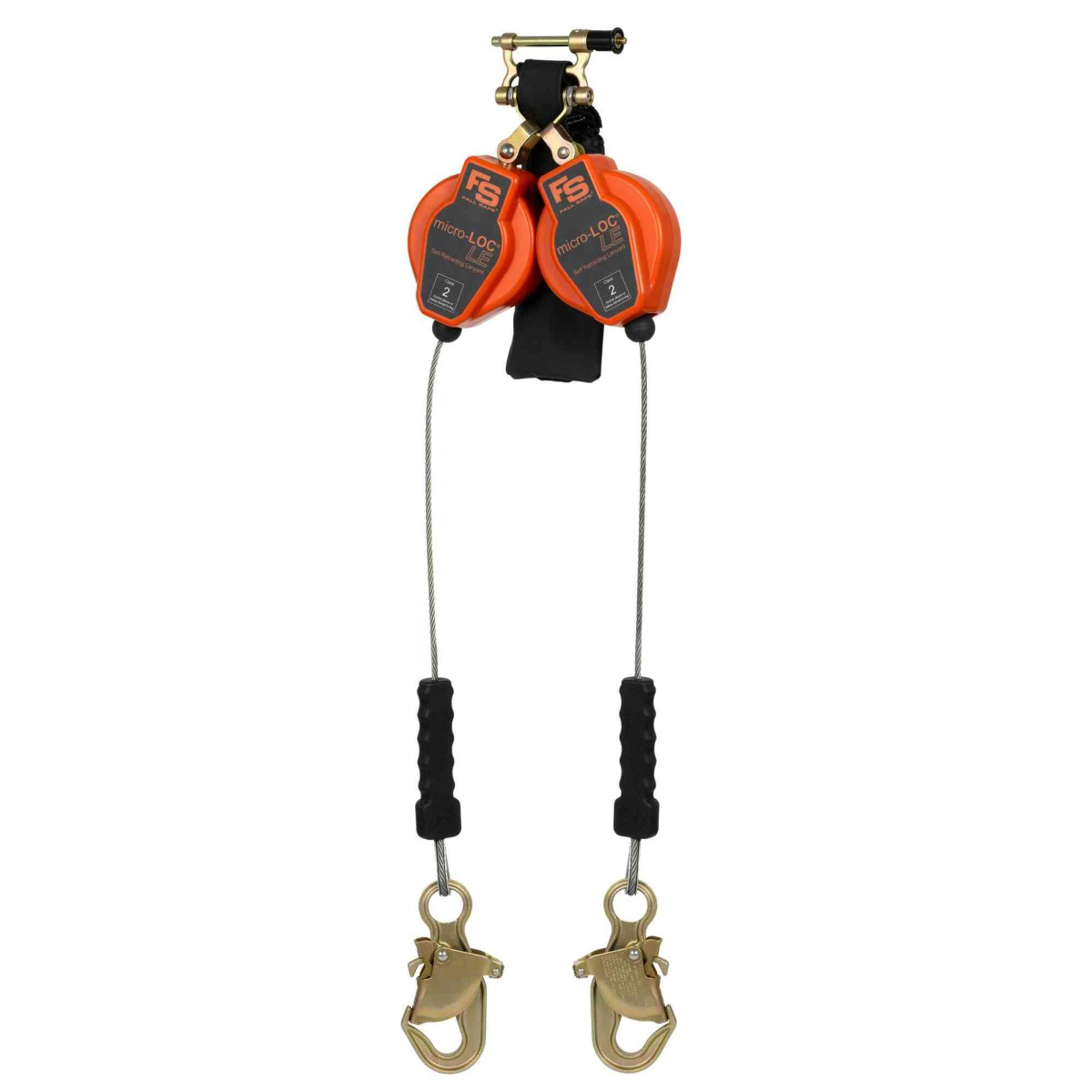 Fall Safe Self Retracting Lifeline (srl) - Micro-loc Le Series - Leading Edge Twin Leg Srl With Snap Hook - Length: 8-feet