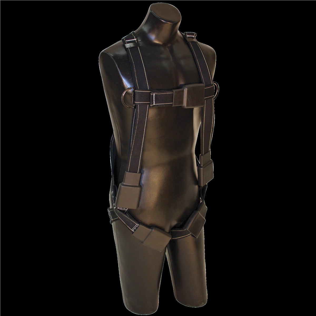 Fall Safe Safety Harness - A-series Nomex / Kevlar Web - Nomex / Kevlar Vest-style Coated Hardware - Back, Pass Through, Pass Through - Size: 2xl