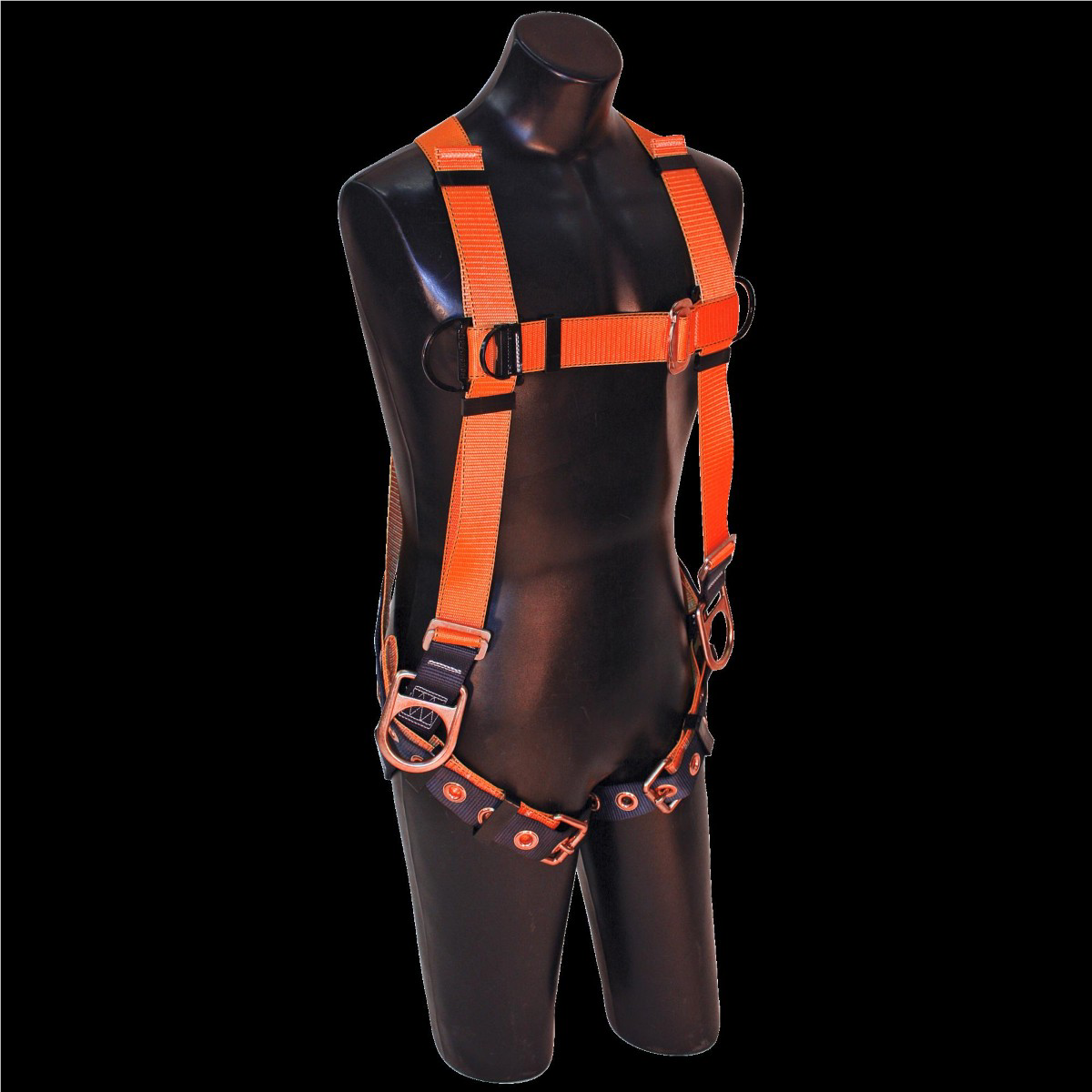 Fall Safe Safety Harness - A-series - Vest-style Positioning - Back / Side, Pass Through, Tongue Buckle - Size: Small