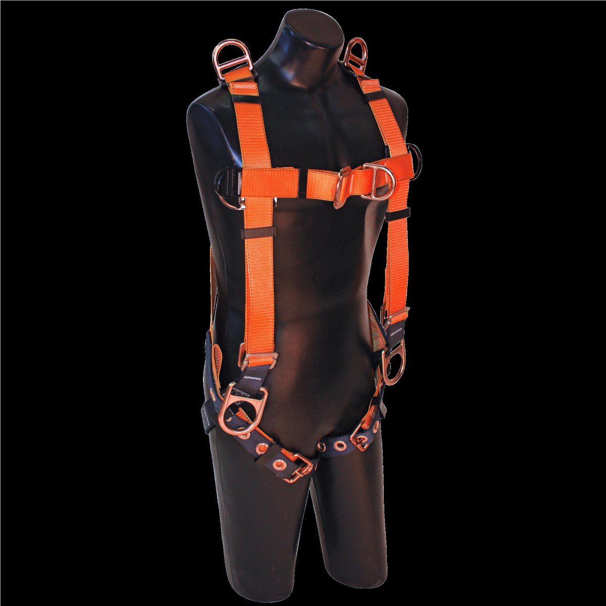 FALL SAFE Safety Harness - A-SERIES - Vest-Style Positioning Climbing Retrieval - Back | Front | Side |Shoulder, Pass Through, Tongue Buckle - Size: Small