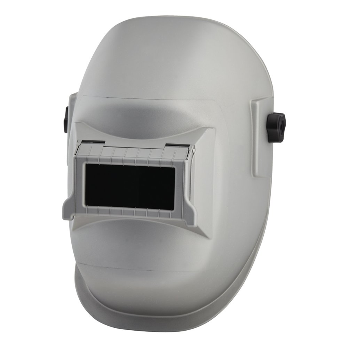 Sellstrom Welding Helmet - Passive - Nylon - Lift Front  - 2" x 4.25" Viewing Area - Shade 10 - Ratcheting Headgear - Silver - 290 Series